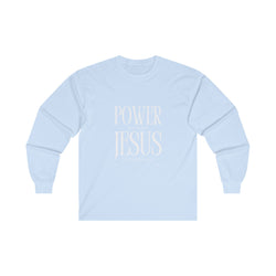 Collection of Power in the Name of Jesus Unisex Long Sleeve Tee - Faith-Based Spiritual Apparel in a gallery layout