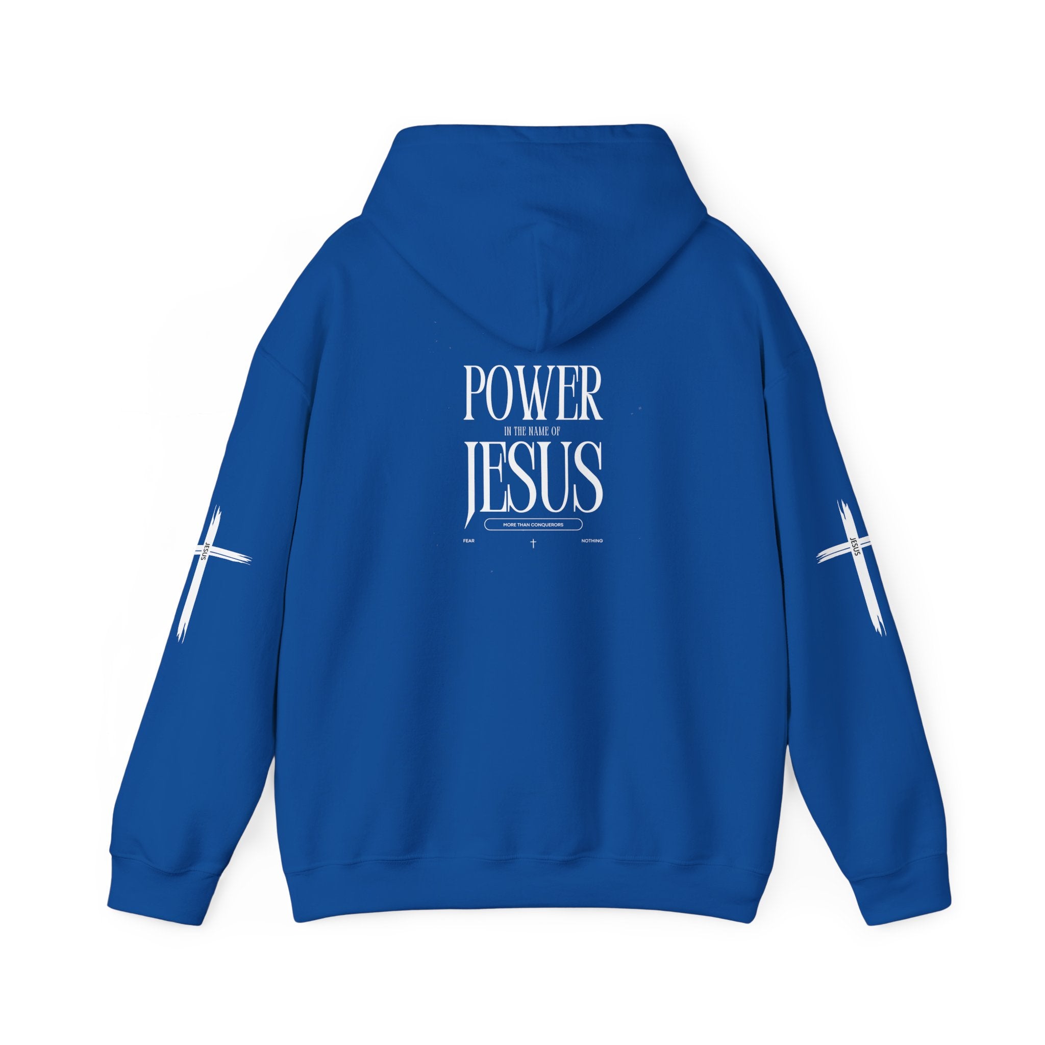 Collection of Power in the Name of Jesus Hoodie - Unisex Heavy Blend Sweatshirt for Faith and Inspiration in a gallery layout