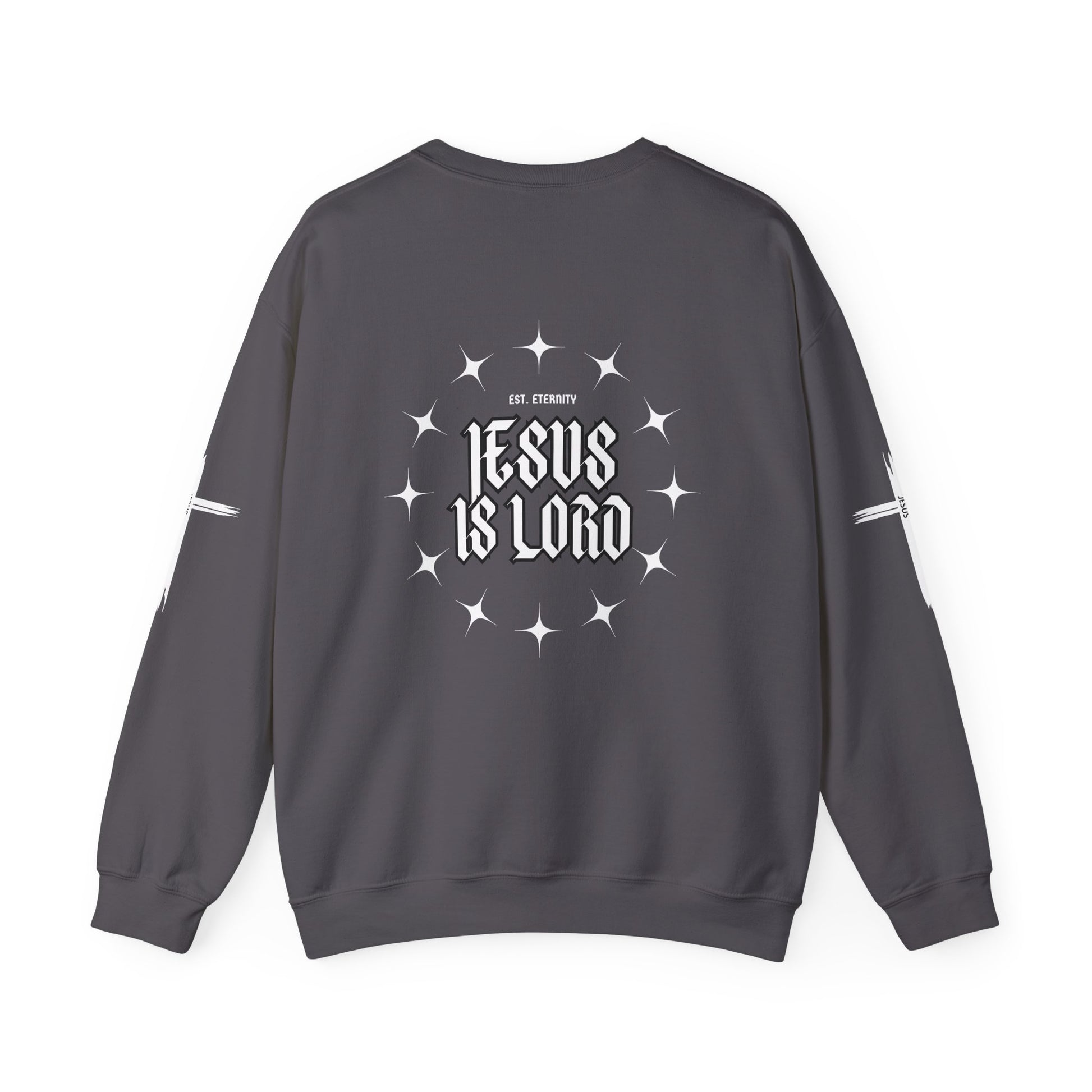 Faith-Inspired Unisex Heavy Blend Crewneck Sweatshirt - 'Jesus Is Lord' Design