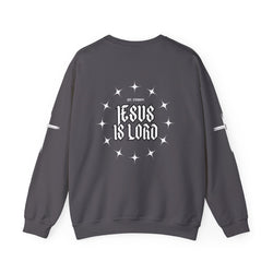 Collection of Faith-Inspired Unisex Heavy Blend Crewneck Sweatshirt - 'Jesus Is Lord' Design in a gallery layout