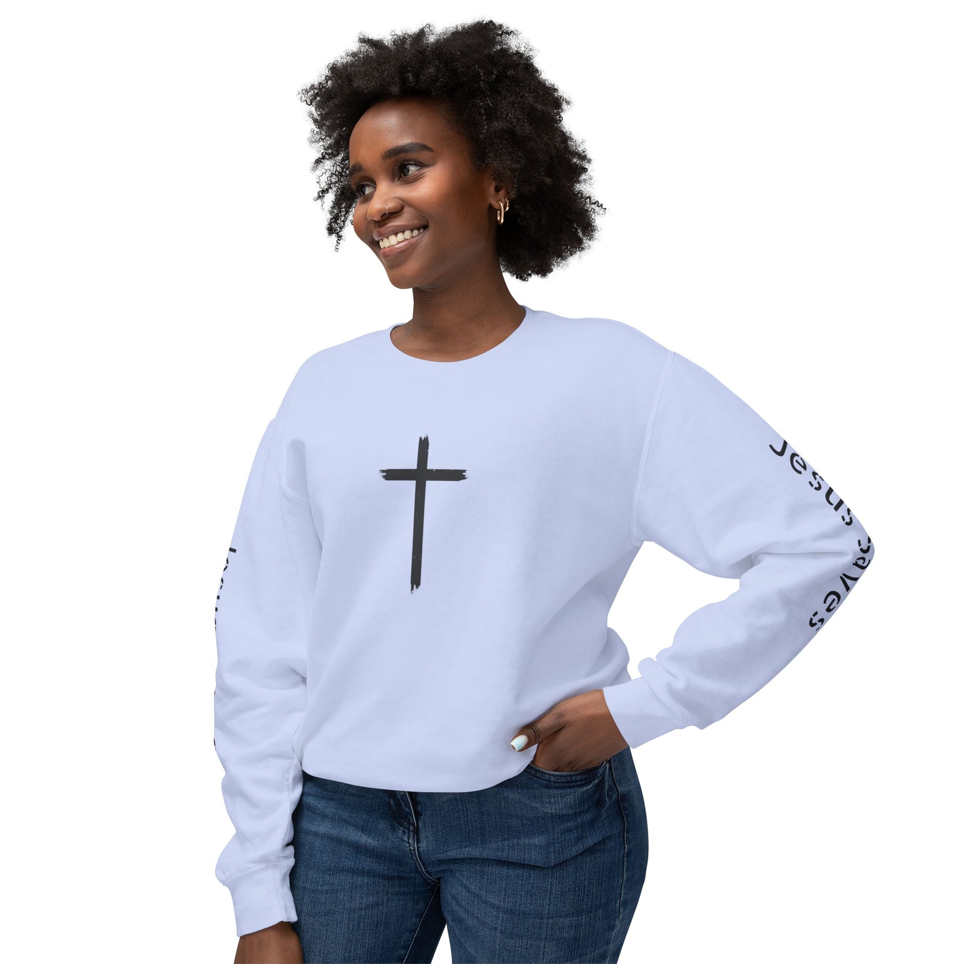 Inspirational Unisex Crewneck Sweatshirt - Glory Gear 'Jesus Saves' Design