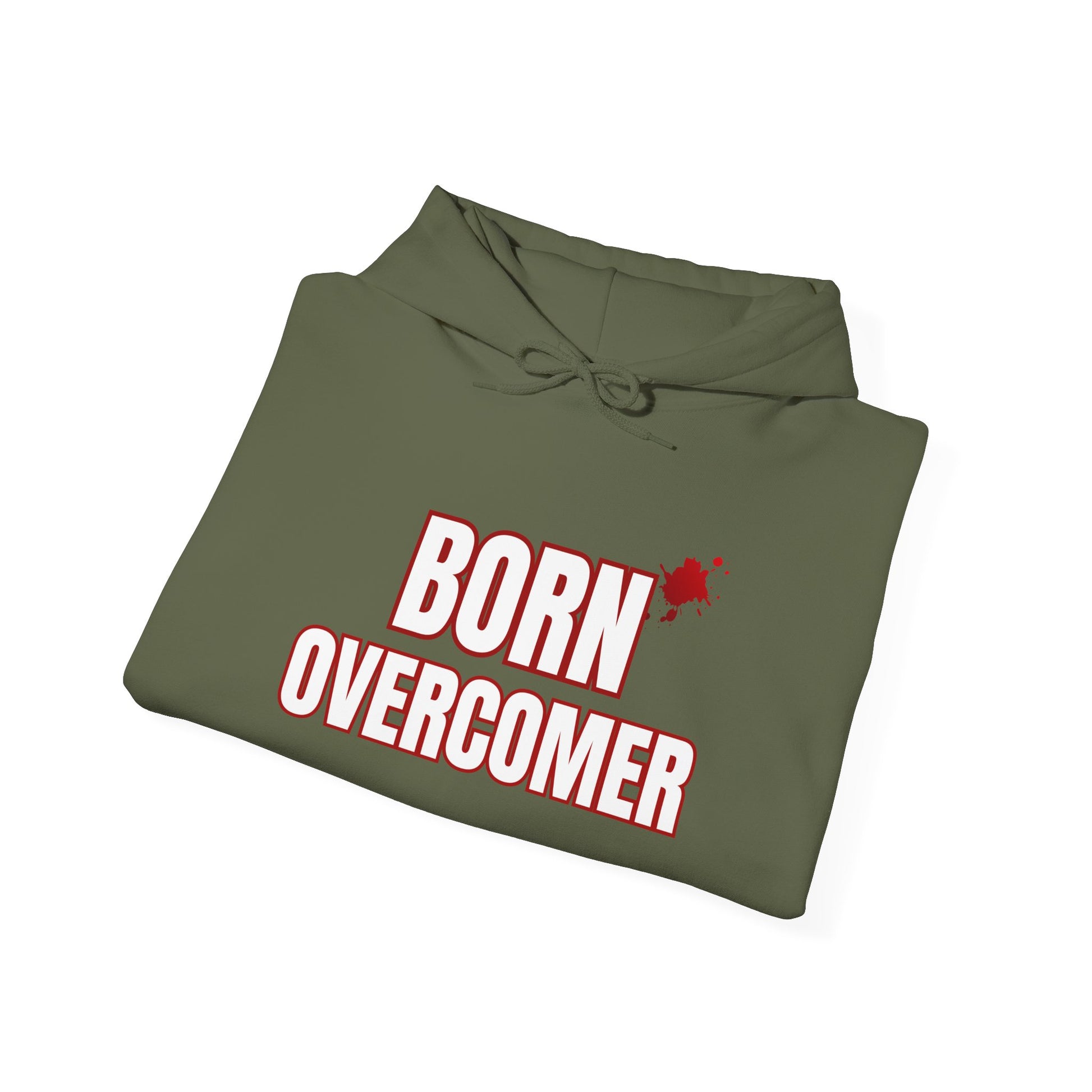 Born Overcomer - Unisex Heavy Blend Hoodie - Inspirational Sweatshirt for Everyday Comfort