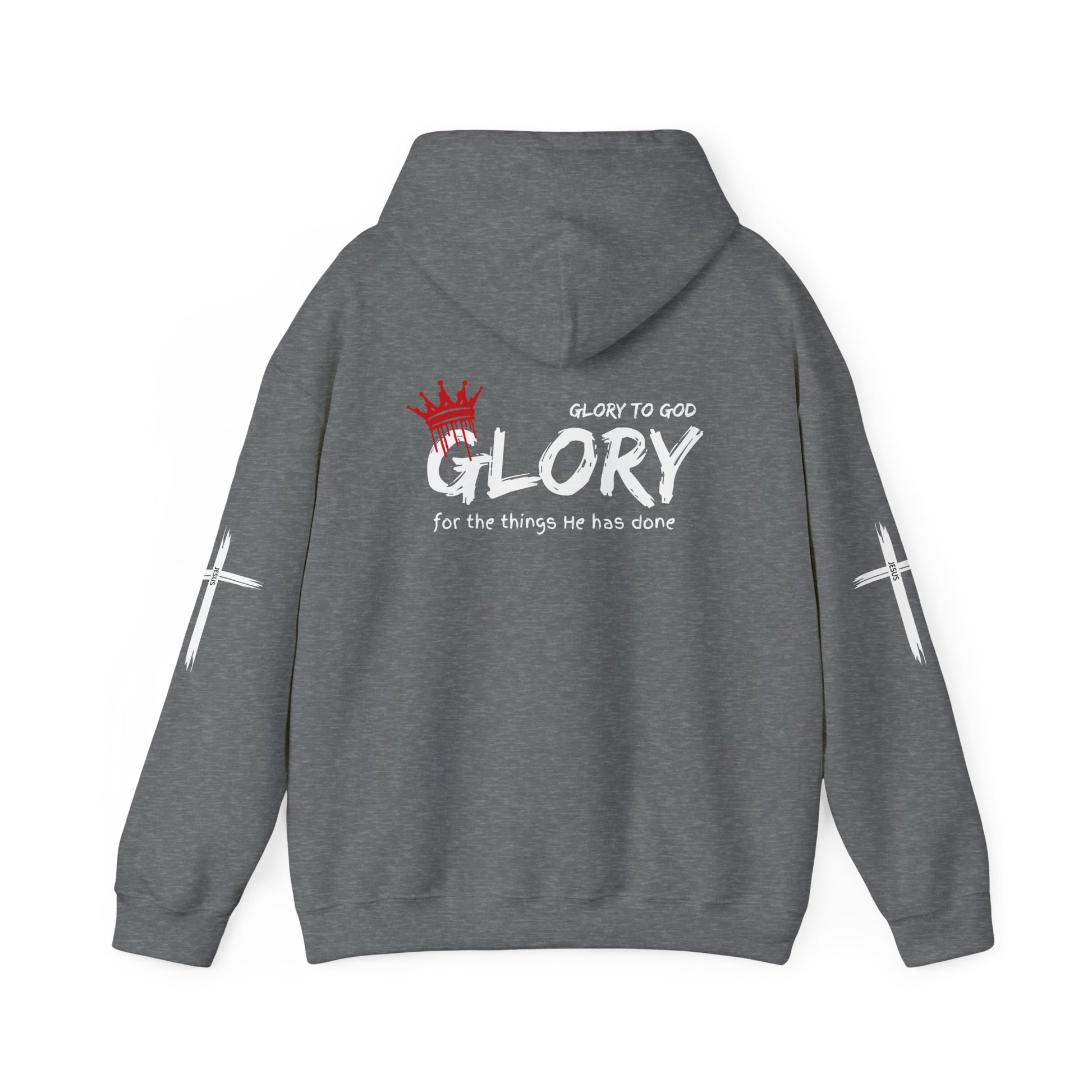 Glory to God Crown & Cross Unisex Hoodie