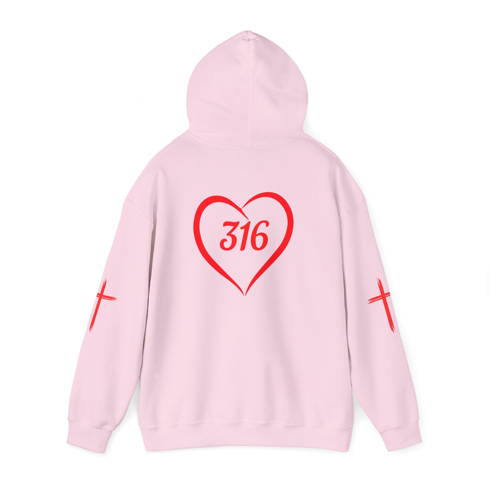 Collection of Heart 316 Unisex Heavy Blend Hooded Sweatshirt - Comfortable Faith-Inspired Apparel in a gallery layout