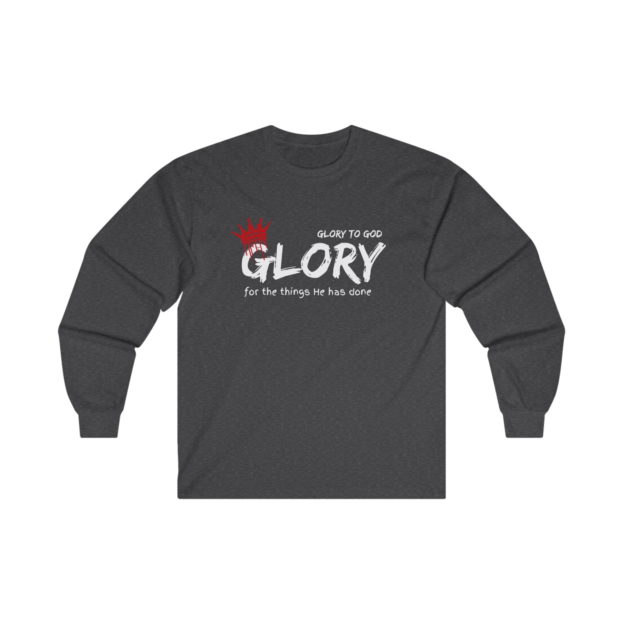 Collection of Unisex Long Sleeve Tee - 'Glory' To God - Comfortable & Stylish Apparel for All Occasions in a gallery layout