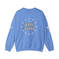 Collection of Faith-Inspired Unisex Heavy Blend Crewneck Sweatshirt - 'Jesus Is Lord' Design in a gallery layout