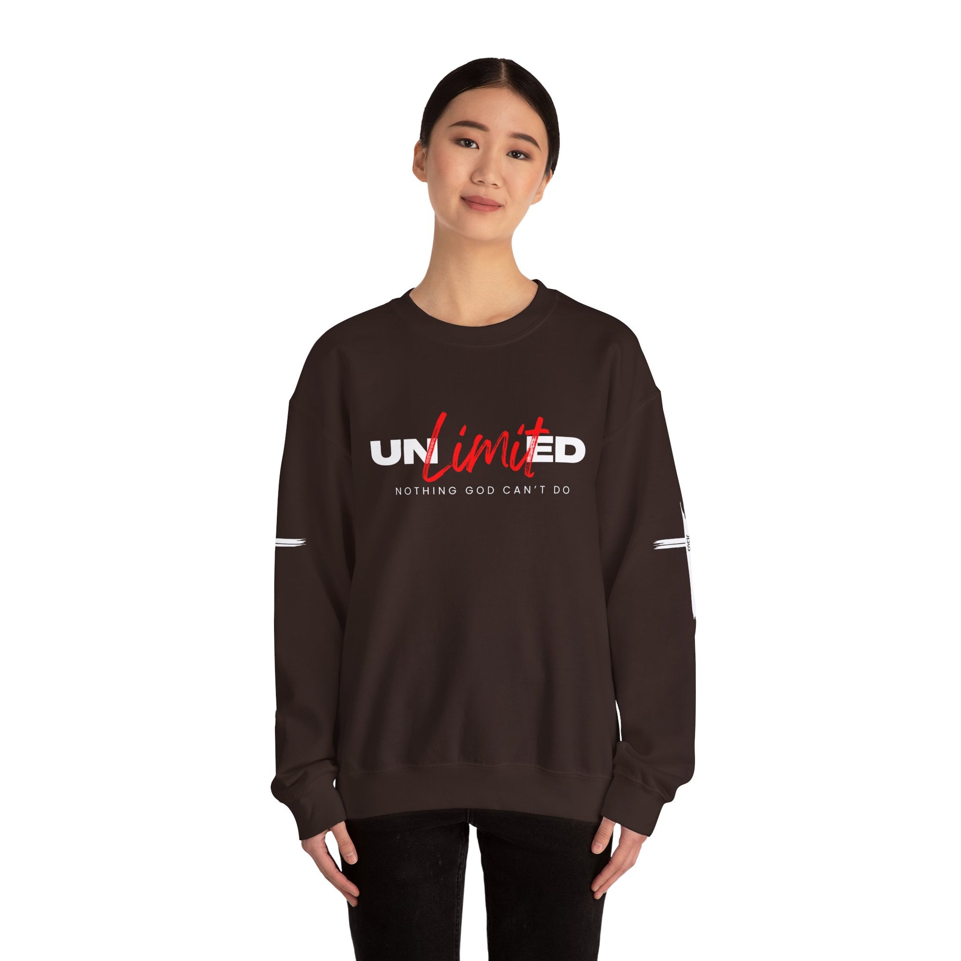 Unlimited "Nothing God Can't Do" Crewneck Sweatshirt - Motivational Everyday Wear