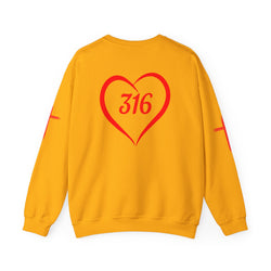 Collection of 316 Heart Graphic Unisex Crewneck Sweatshirt - Cozy Casual Love in a gallery layout