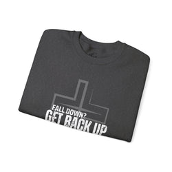 Collection of Inspirational Crewneck Sweatshirt - 'Get Back Up' Proverbs 24:16 in a gallery layout