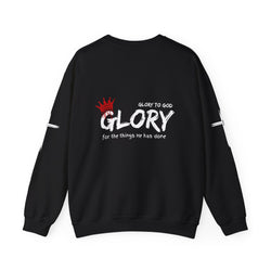 Collection of Glory to God for the Things He Has Done - Unisex Crewneck Sweatshirt in a gallery layout