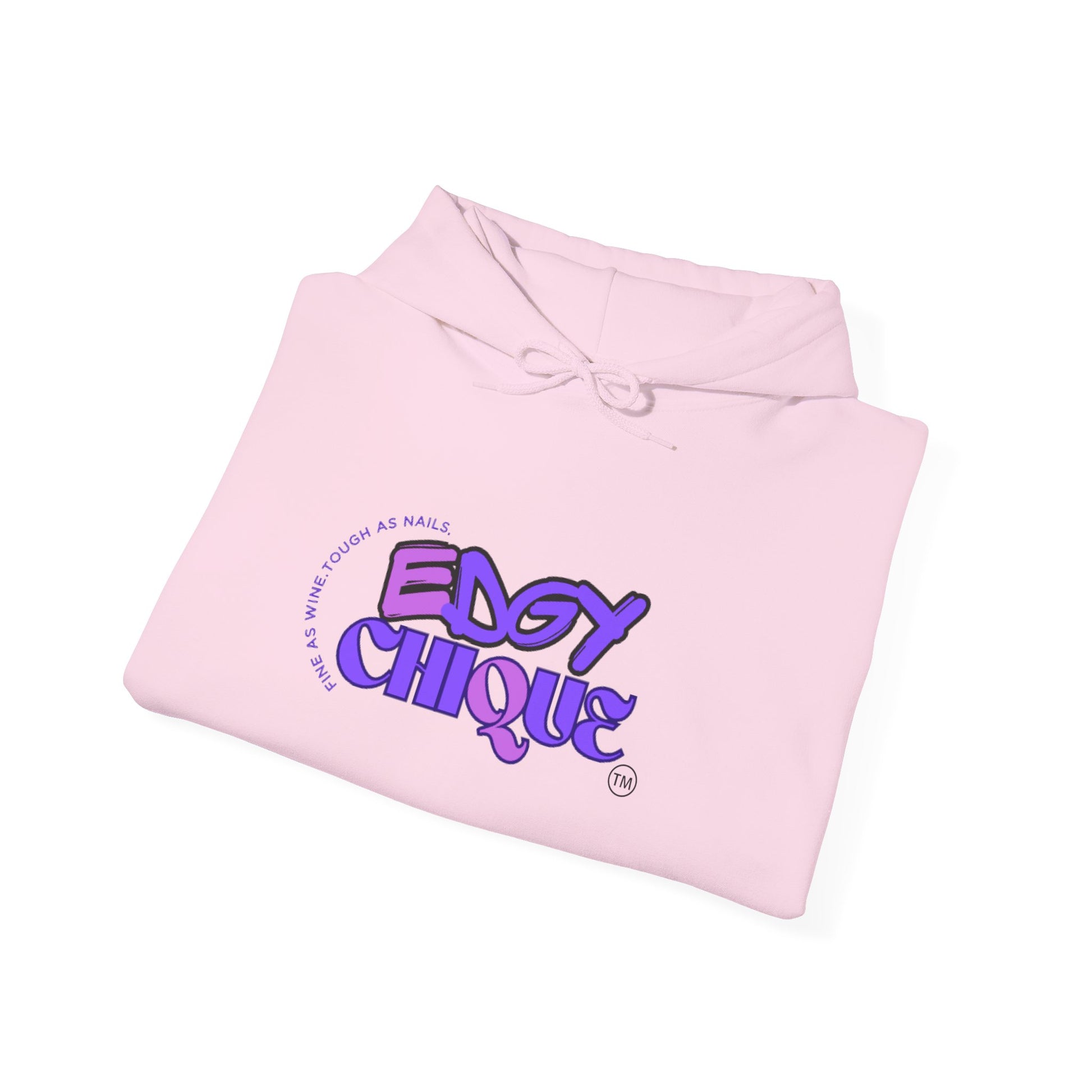 Edgy Chique Unisex Heavy Blend™ Hooded Sweatshirt - Trendy Graphic Pullover for Streetwear Enthusiasts