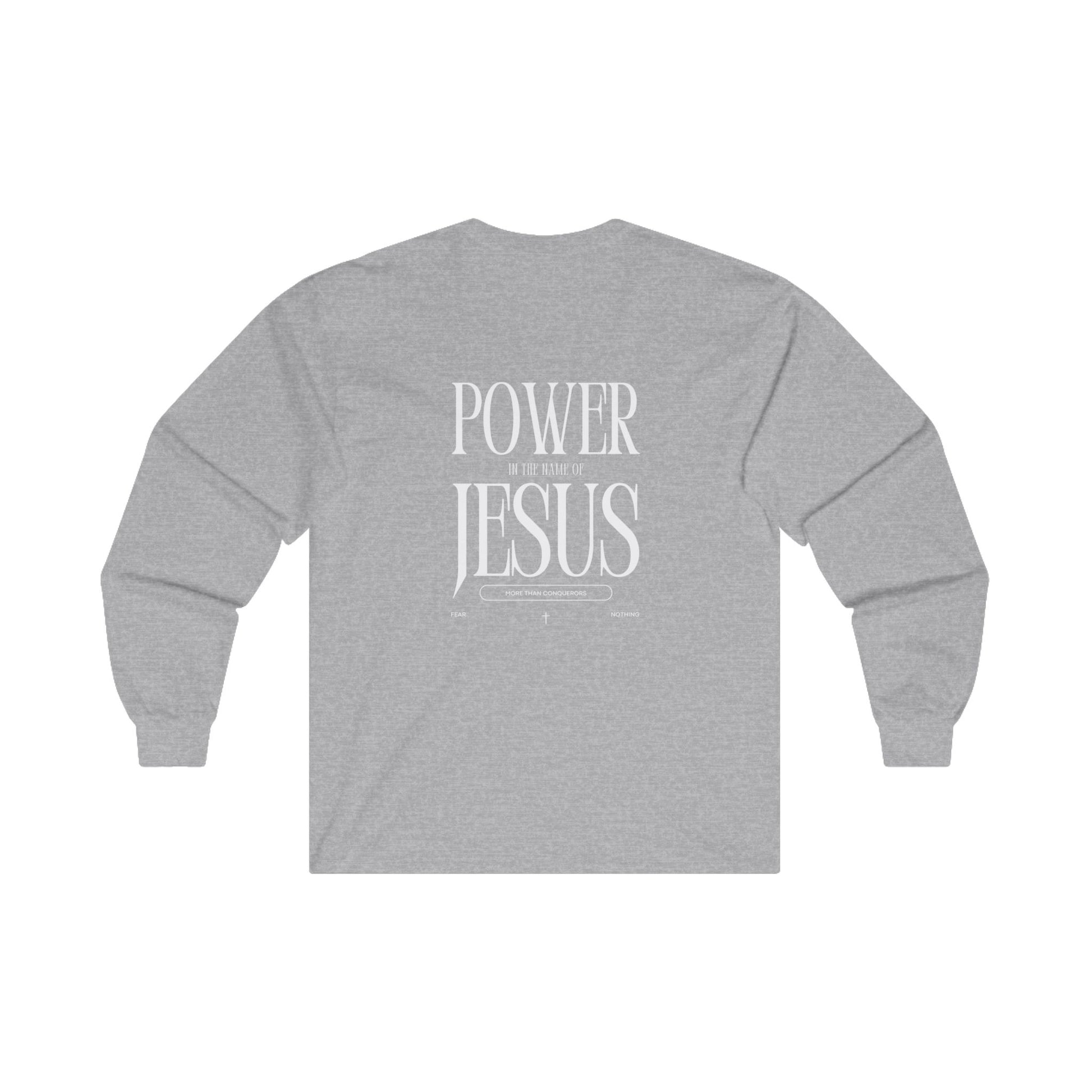 Power in the Name of Jesus Unisex Long Sleeve Tee - Faith-Based Spiritual Apparel