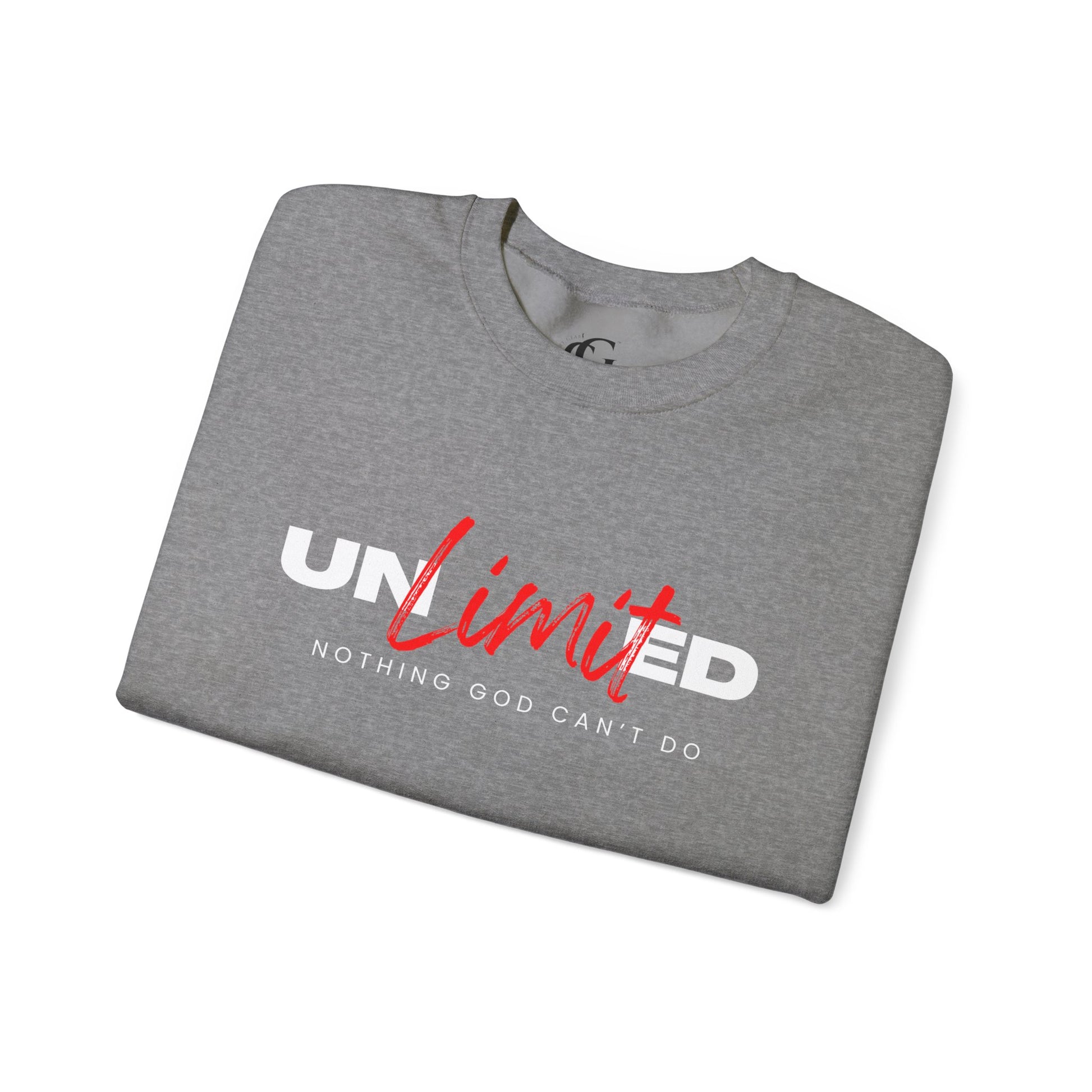 Unlimited "Nothing God Can't Do" Crewneck Sweatshirt - Motivational Everyday Wear