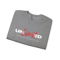 Collection of Unlimited "Nothing God Can't Do" Crewneck Sweatshirt - Motivational Everyday Wear in a gallery layout