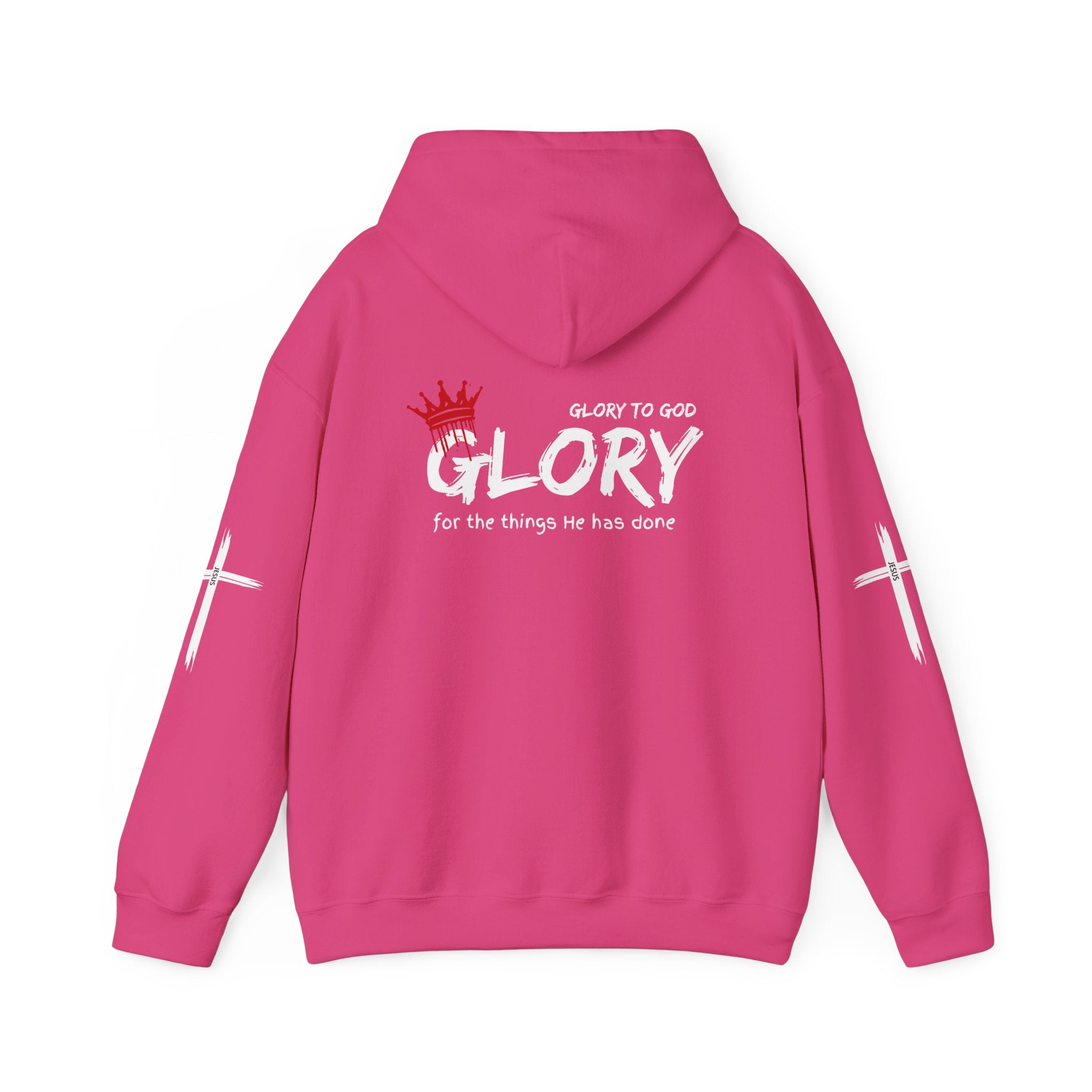 Collection of Glory to God Crown & Cross Unisex Hoodie in a gallery layout