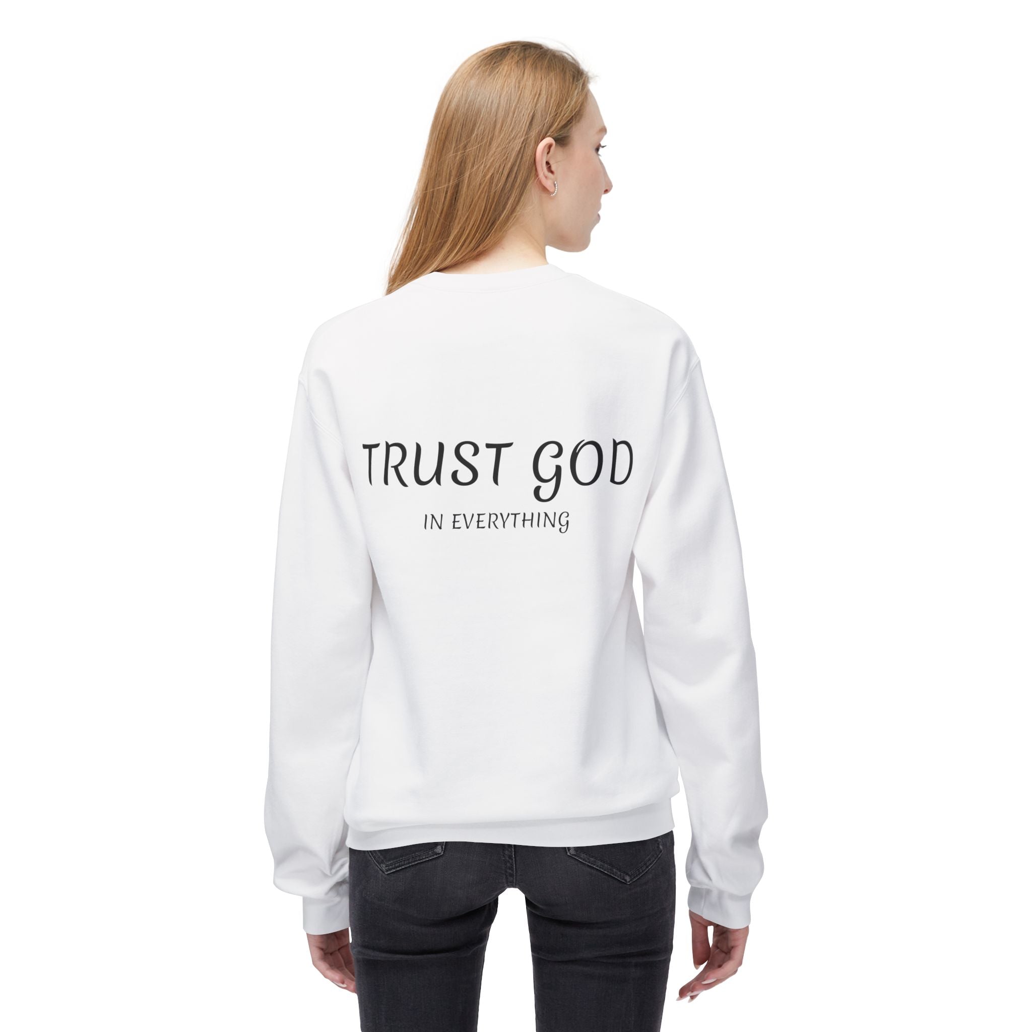 Collection of Trust God Fleece Sweatshirt for Comfort and Inspiration in a gallery layout