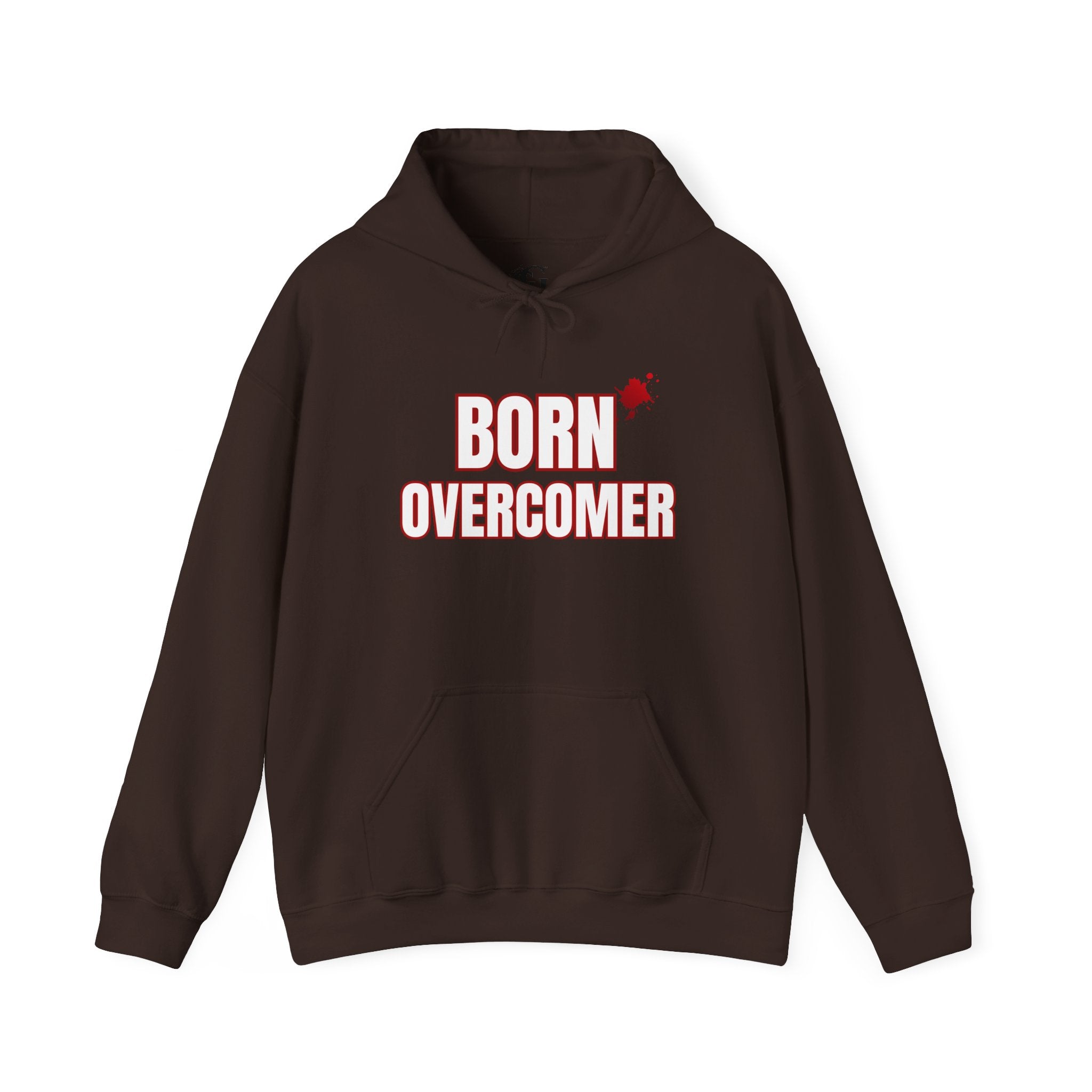 Collection of Born Overcomer - Unisex Heavy Blend Hoodie - Inspirational Sweatshirt for Everyday Comfort in a gallery layout