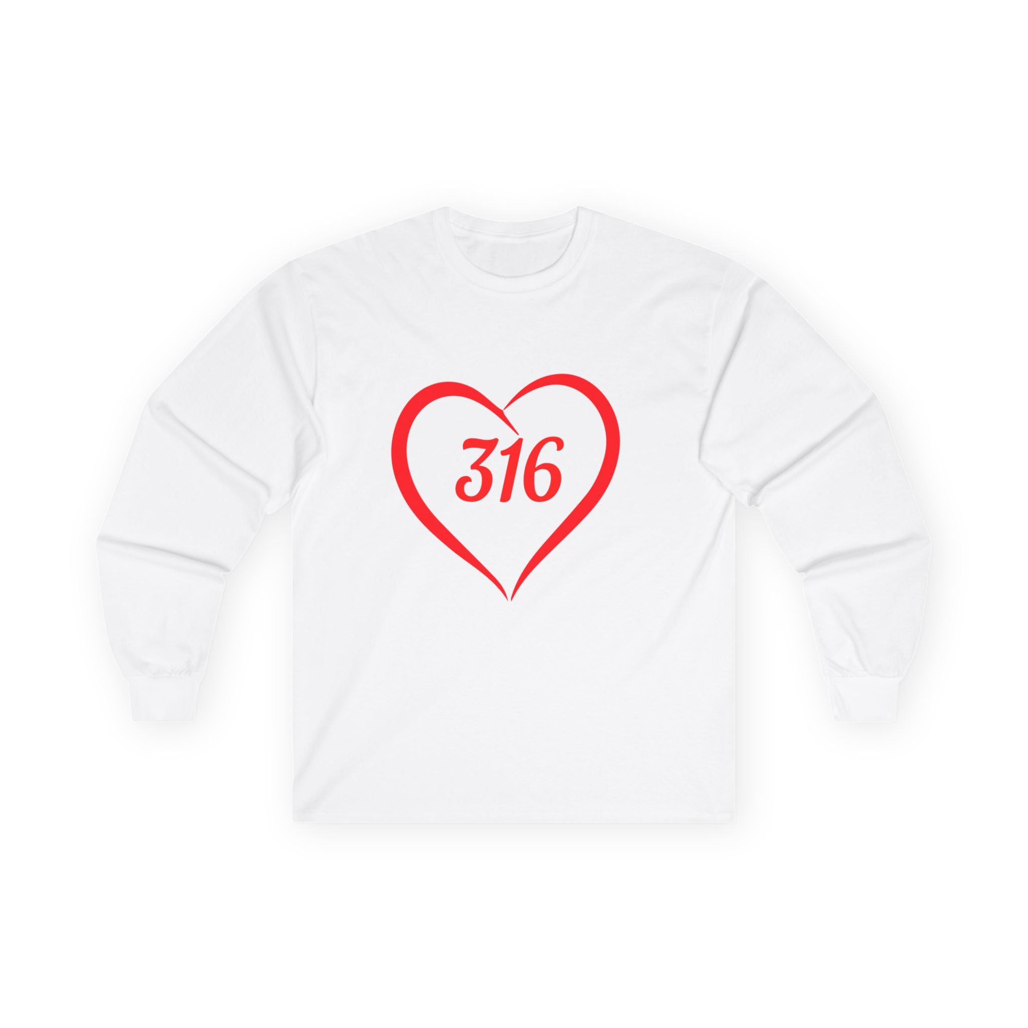 Collection of Heart 316 Unisex Ultra Cotton Long Sleeve Tee - Perfect Gift for Faith & Love Events in a gallery layout