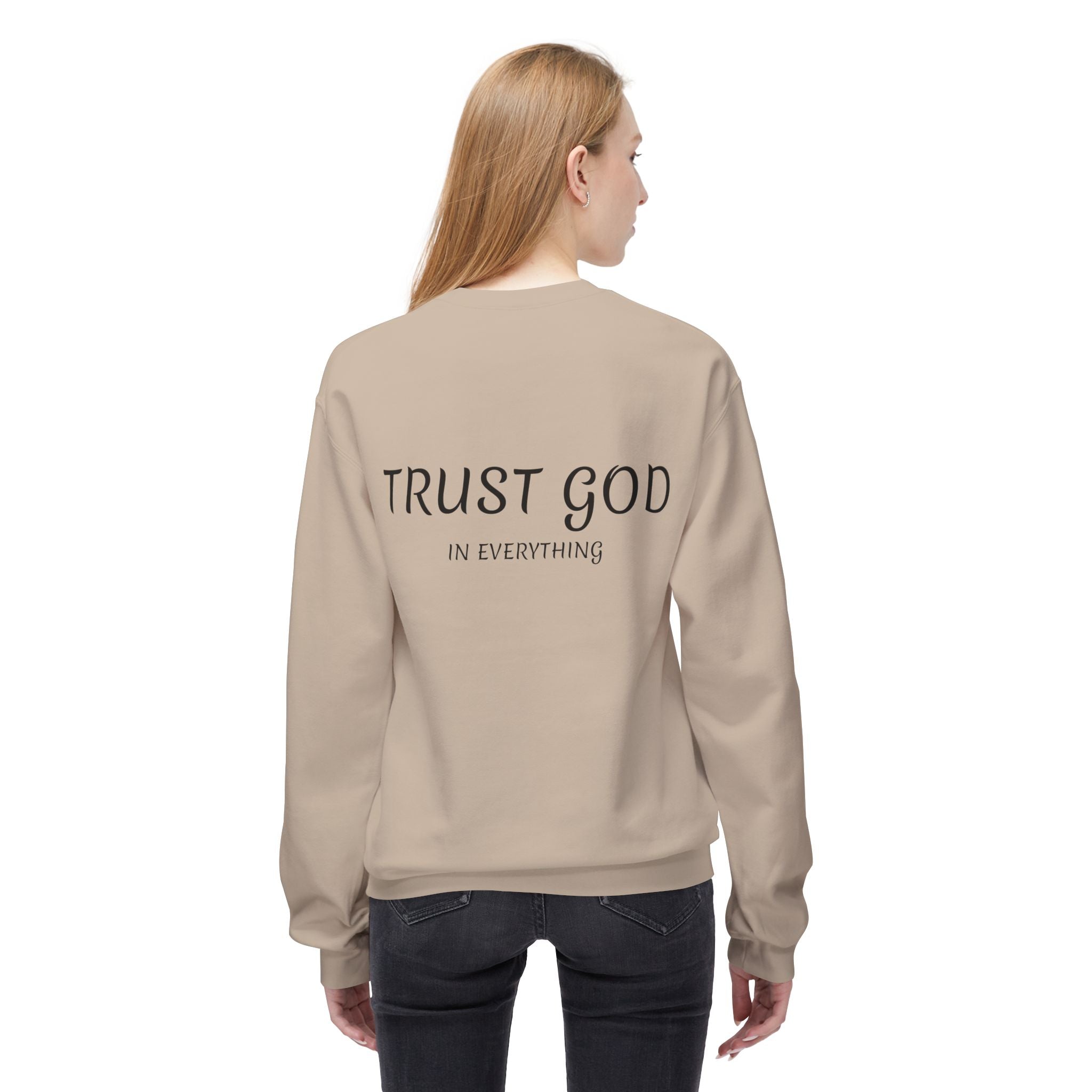 Collection of Trust God Fleece Sweatshirt for Comfort and Inspiration in a gallery layout