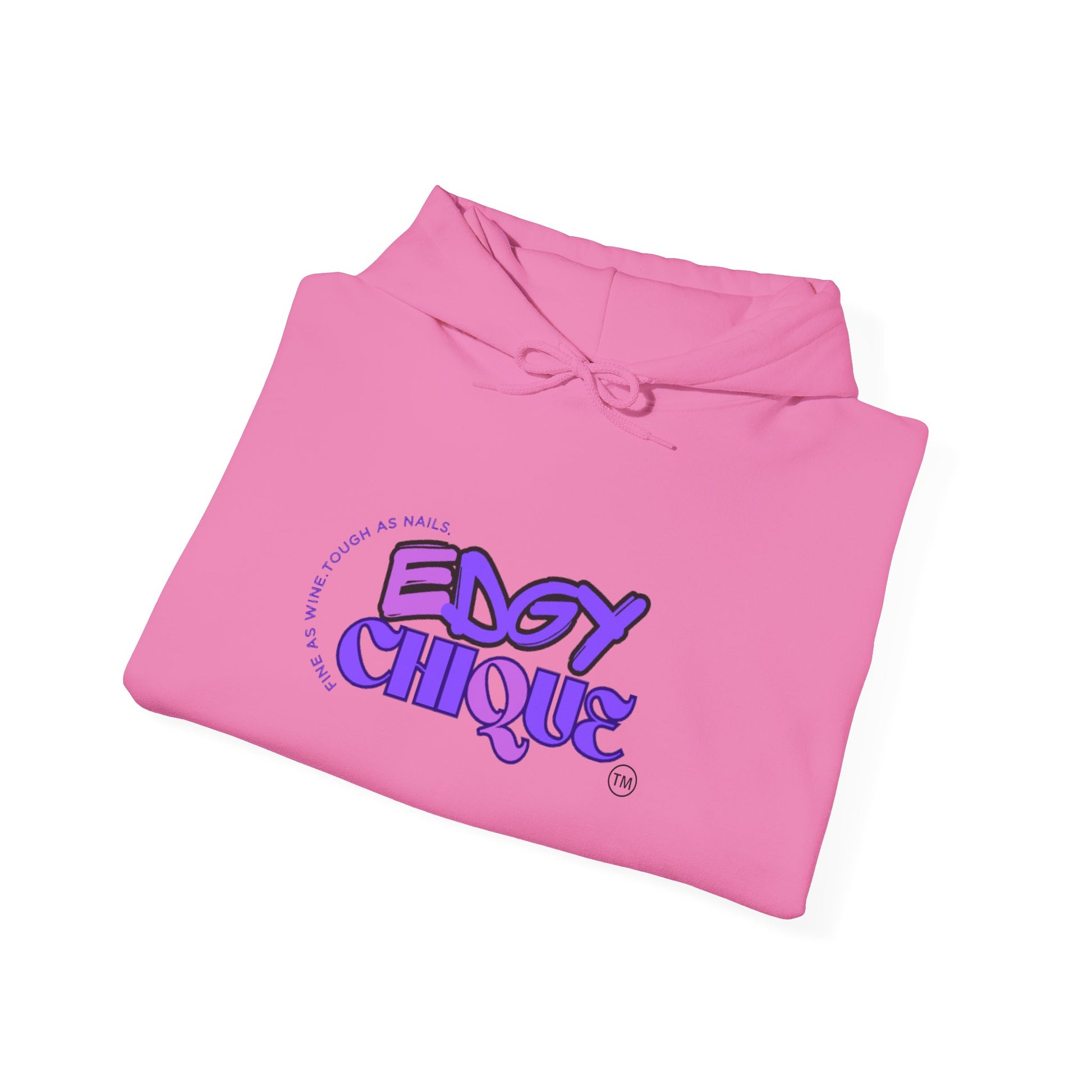 Edgy Chique Unisex Heavy Blend™ Hooded Sweatshirt - Trendy Graphic Pullover for Streetwear Enthusiasts