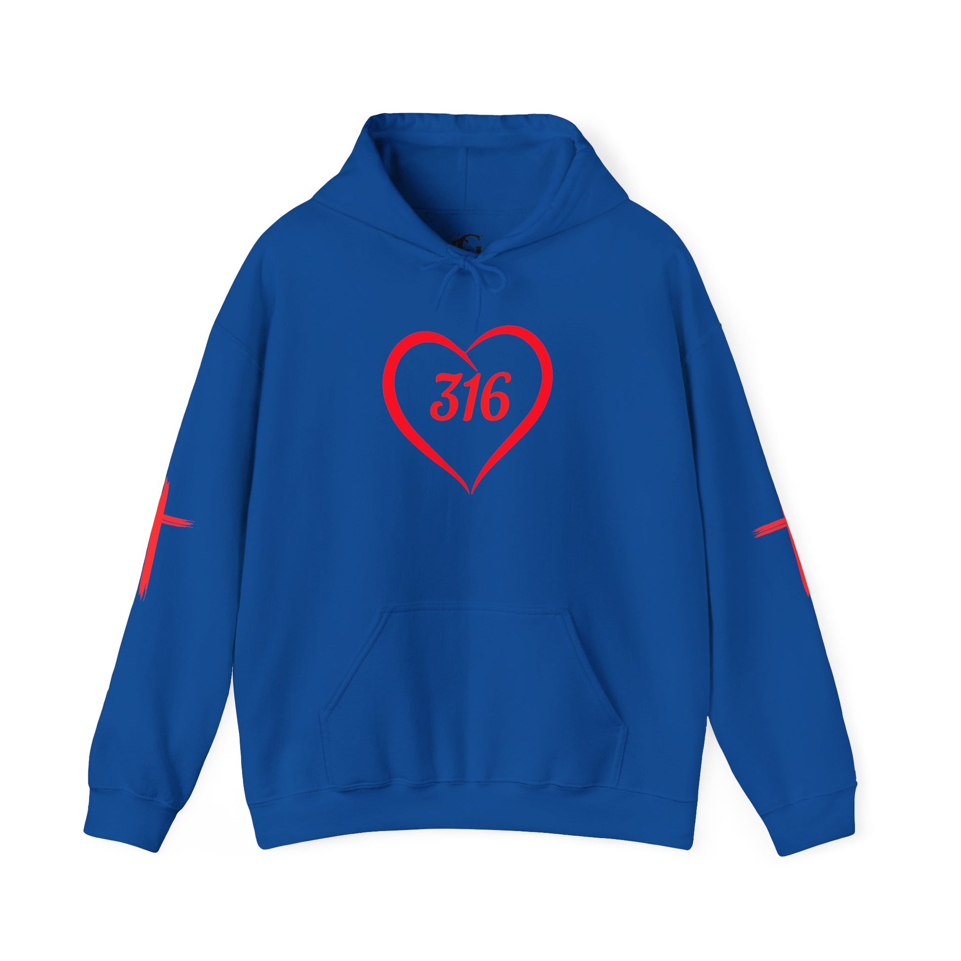 Heart 316 Unisex Heavy Blend Hooded Sweatshirt - Comfortable Faith-Inspired Apparel