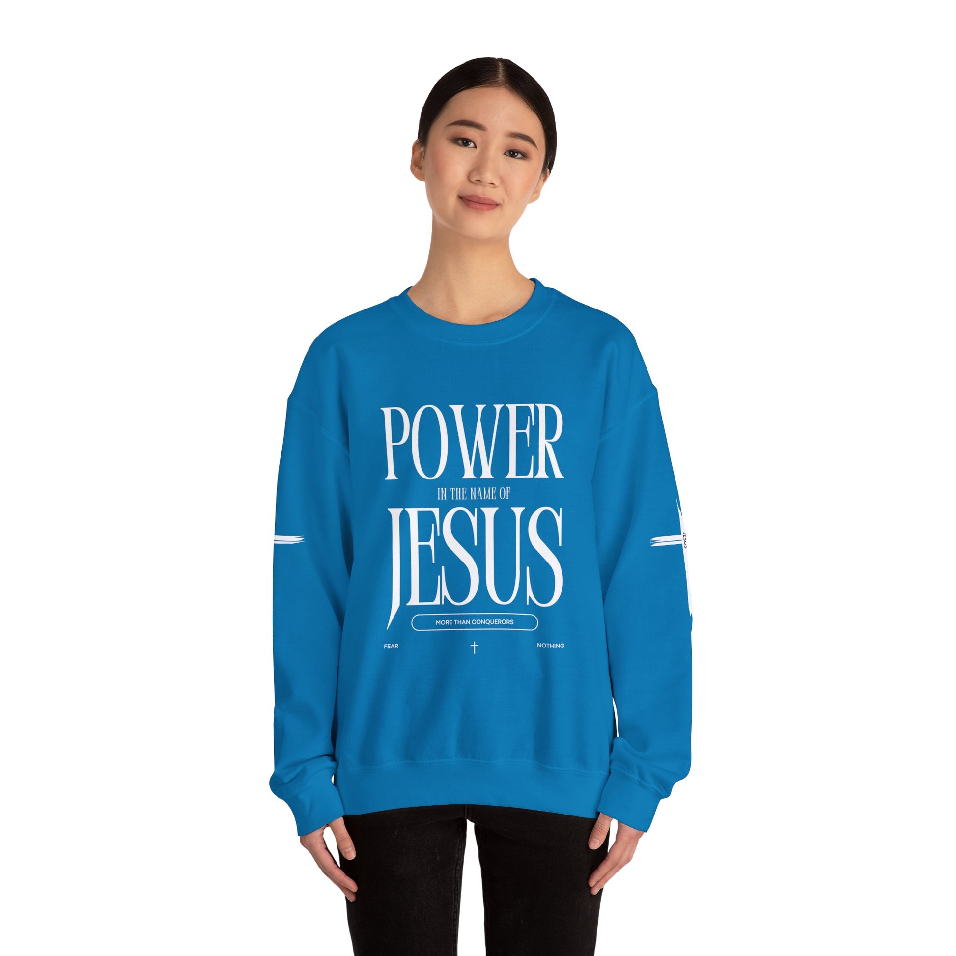 Power In the Name of Jesus Unisex Crewneck Sweatshirt for Comfort Lovers