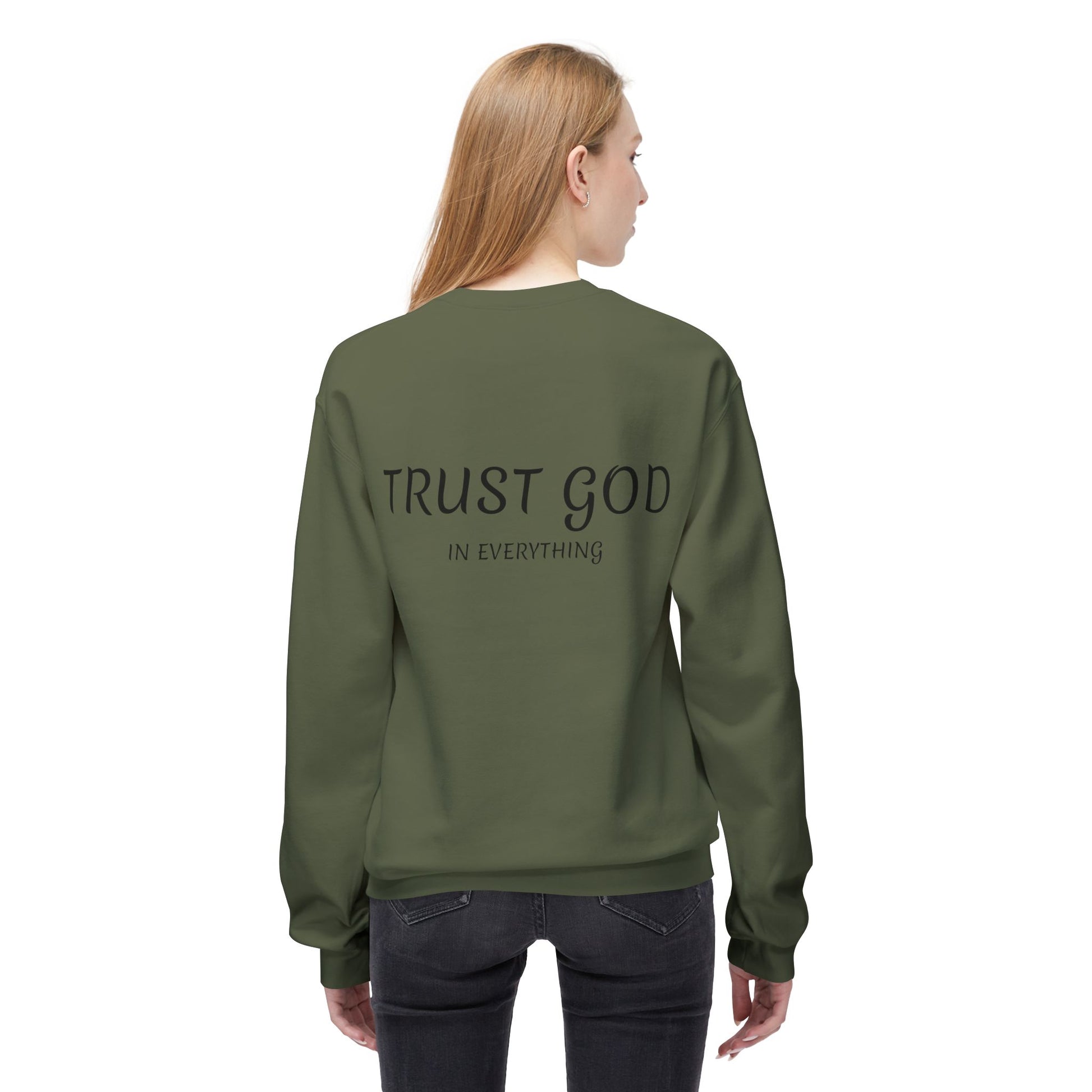 Trust God Fleece Sweatshirt for Comfort and Inspiration