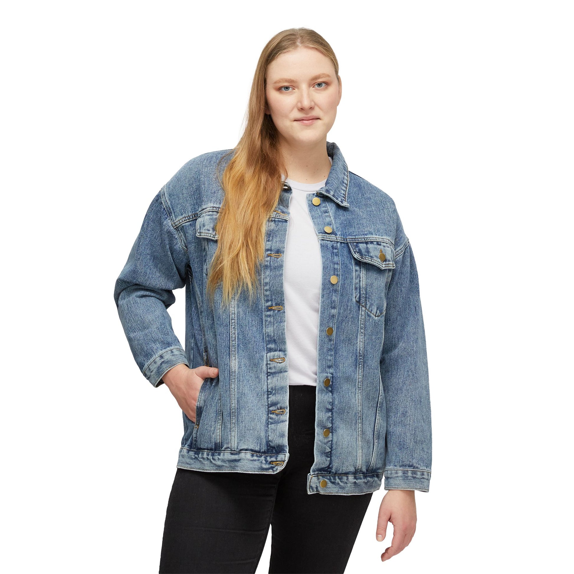 Edgy Chic Women's Denim Jacket - Trendy Retro Style for Fashion Lovers