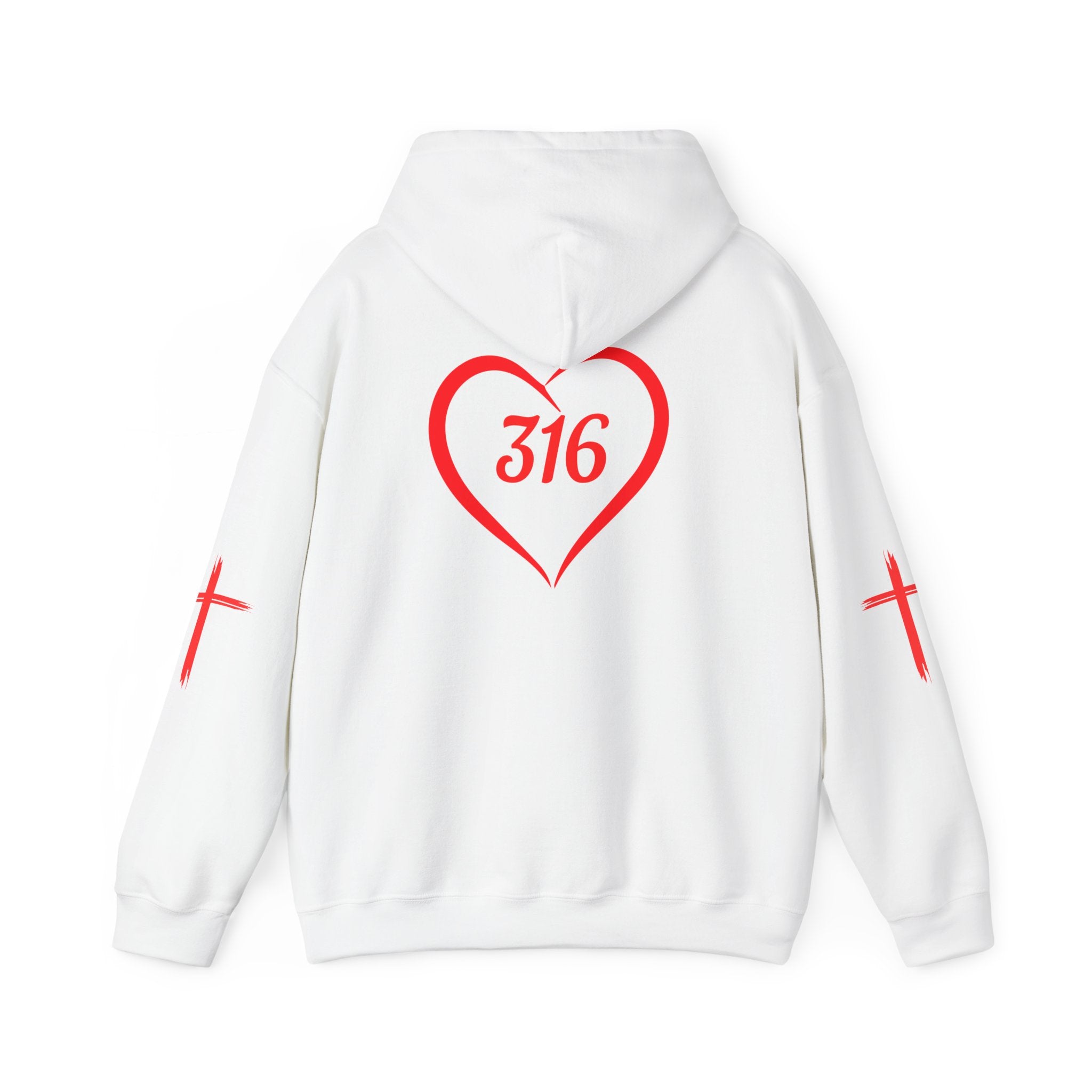 Collection of Heart 316 Unisex Heavy Blend Hooded Sweatshirt - Comfortable Faith-Inspired Apparel in a gallery layout