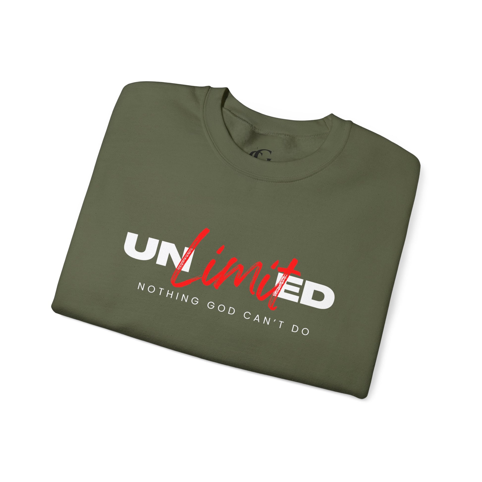 Unlimited "Nothing God Can't Do" Crewneck Sweatshirt - Motivational Everyday Wear