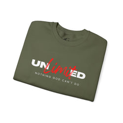 Collection of Unlimited "Nothing God Can't Do" Crewneck Sweatshirt - Motivational Everyday Wear in a gallery layout