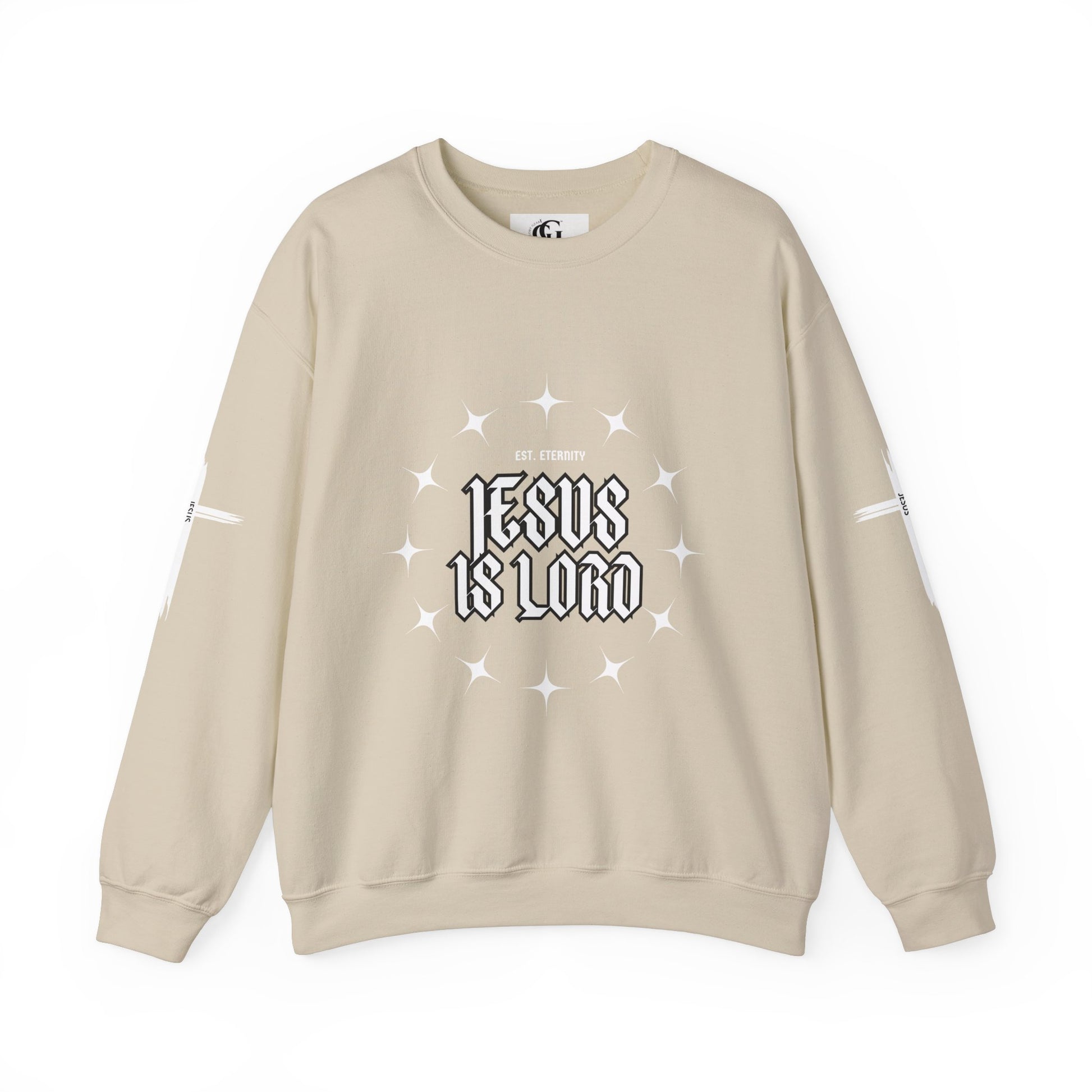 Faith-Inspired Unisex Heavy Blend Crewneck Sweatshirt - 'Jesus Is Lord' Design