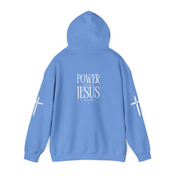 Collection of Power in the Name of Jesus Hoodie - Unisex Heavy Blend Sweatshirt for Faith and Inspiration in a gallery layout