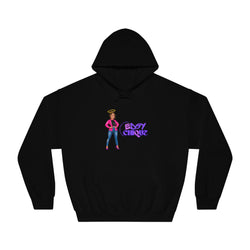 Collection of Edgy Chic Unisex Hooded Sweatshirt - Trendy Graphic Design for Fashion Lovers in a gallery layout