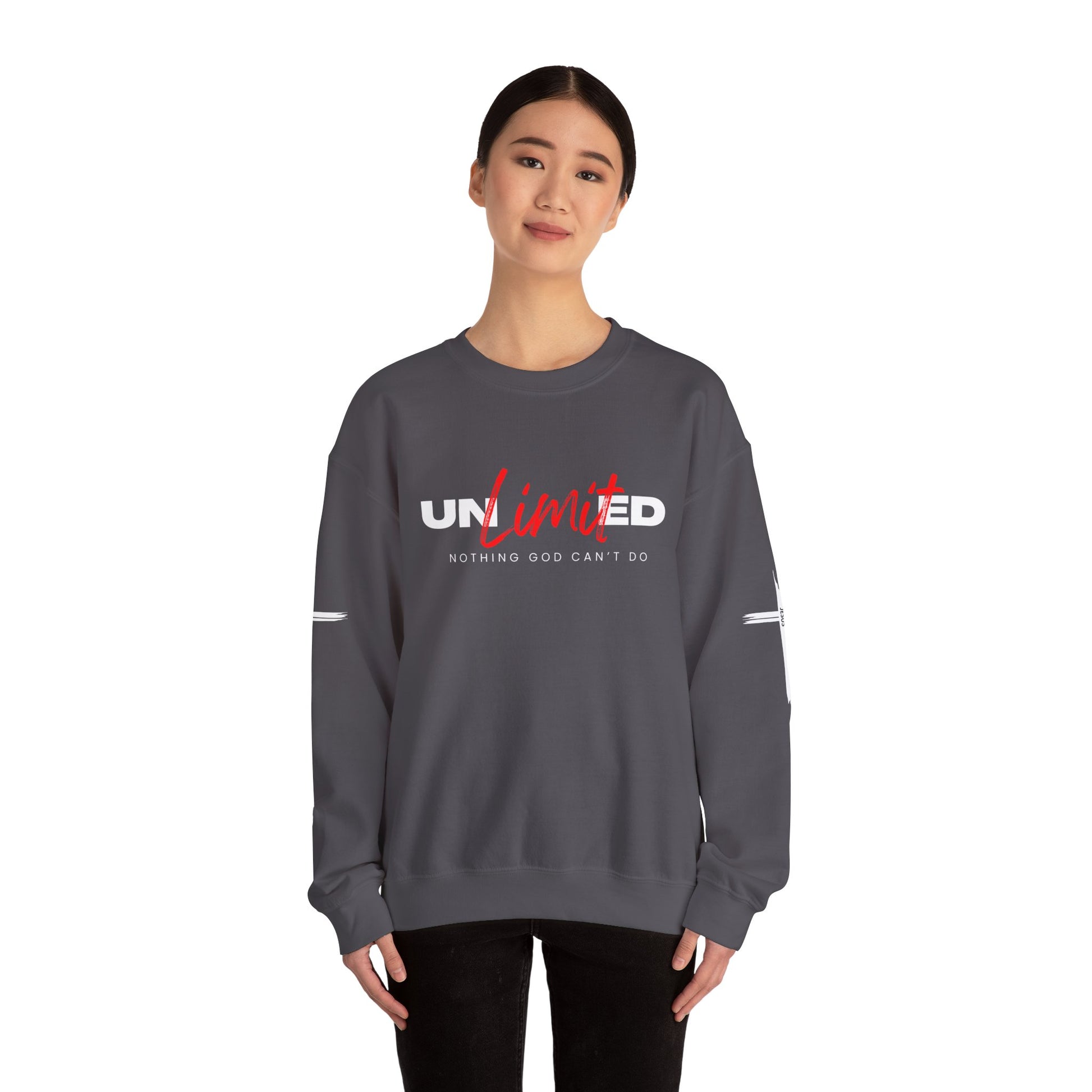 Unlimited "Nothing God Can't Do" Crewneck Sweatshirt - Motivational Everyday Wear