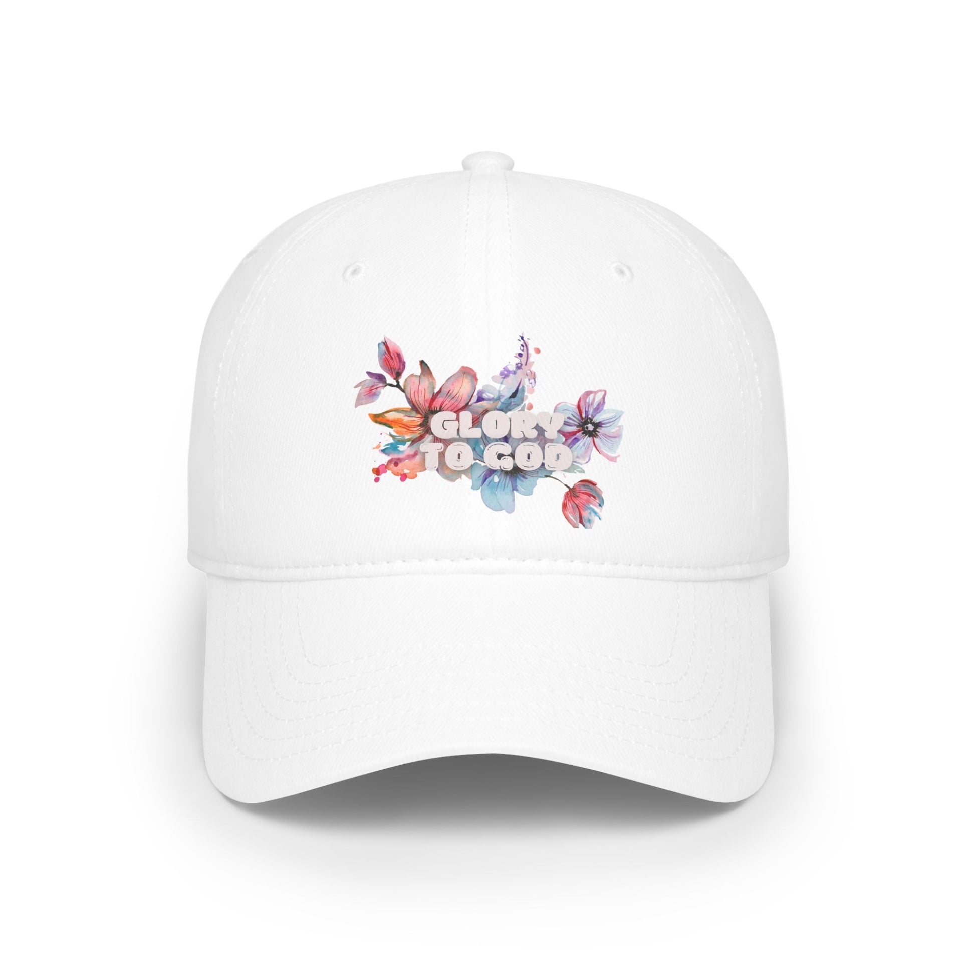 Glory to God Floral Low Profile Baseball Cap | Stylish Faith-Inspired Headwear