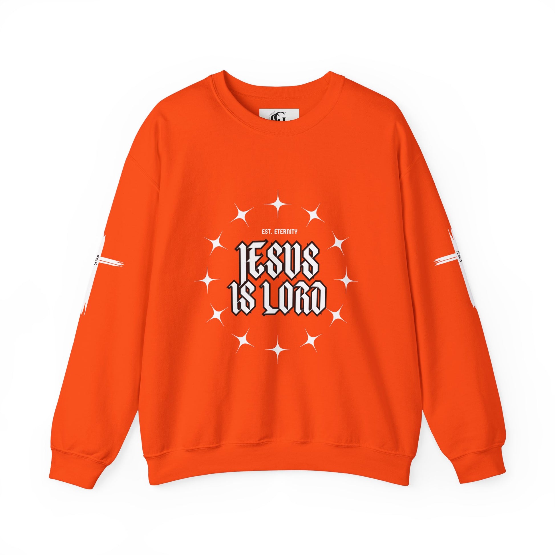 Faith-Inspired Unisex Heavy Blend Crewneck Sweatshirt - 'Jesus Is Lord' Design