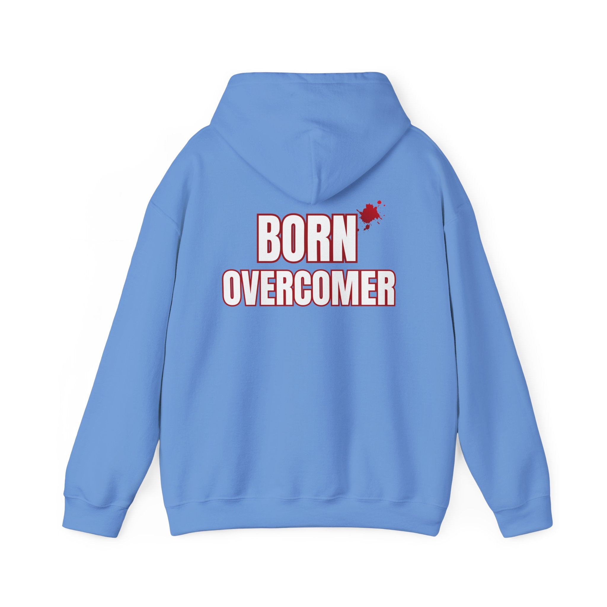 Collection of Born Overcomer - Unisex Heavy Blend Hoodie - Inspirational Sweatshirt for Everyday Comfort in a gallery layout