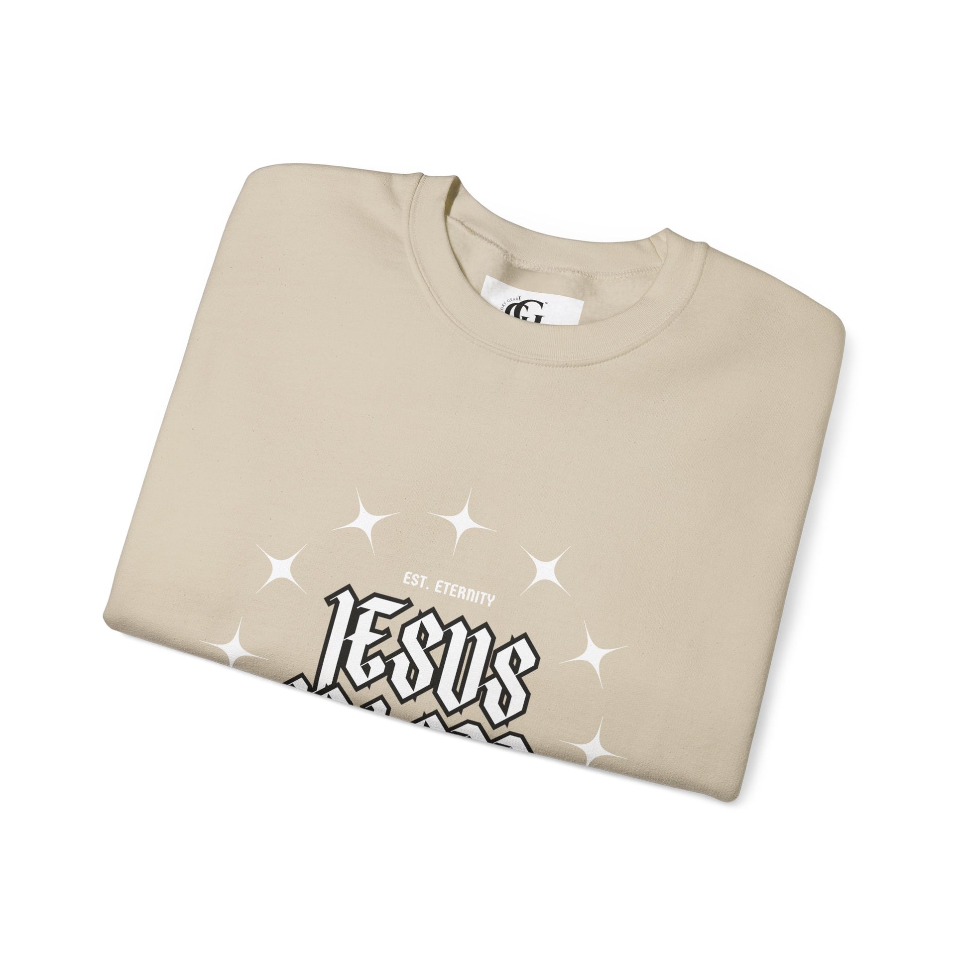 Faith-Inspired Unisex Heavy Blend Crewneck Sweatshirt - 'Jesus Is Lord' Design