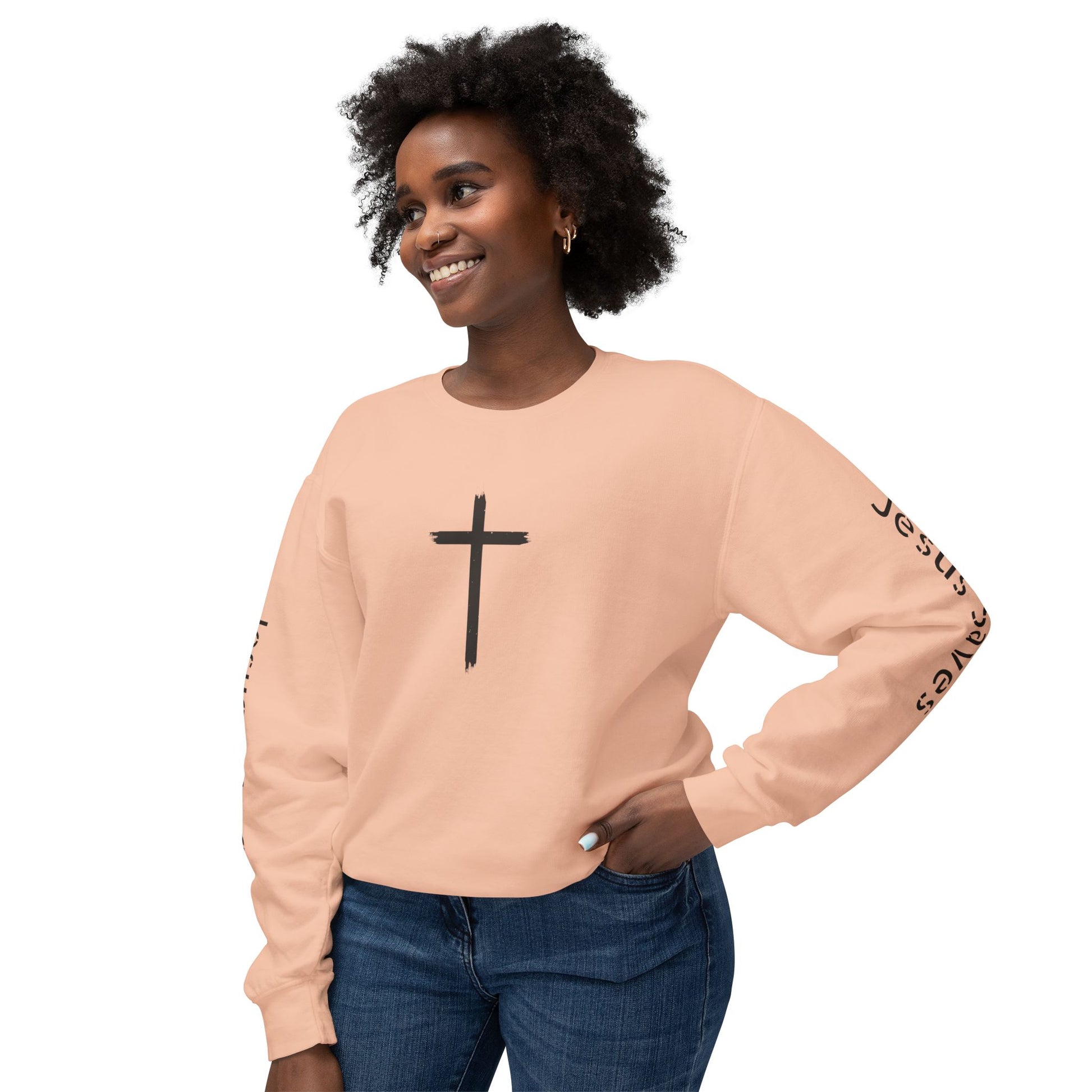 Inspirational Unisex Crewneck Sweatshirt - Glory Gear 'Jesus Saves' Design