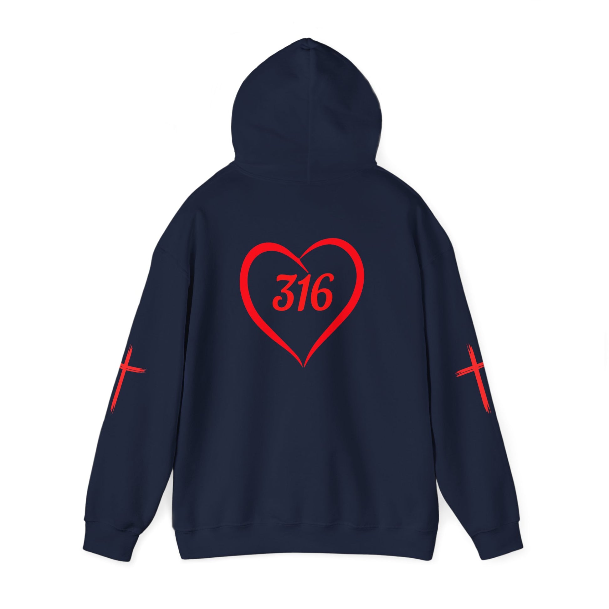 Heart 316 Unisex Heavy Blend Hooded Sweatshirt - Comfortable Faith-Inspired Apparel