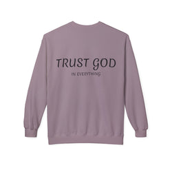 Collection of Trust God Fleece Sweatshirt for Comfort and Inspiration in a gallery layout