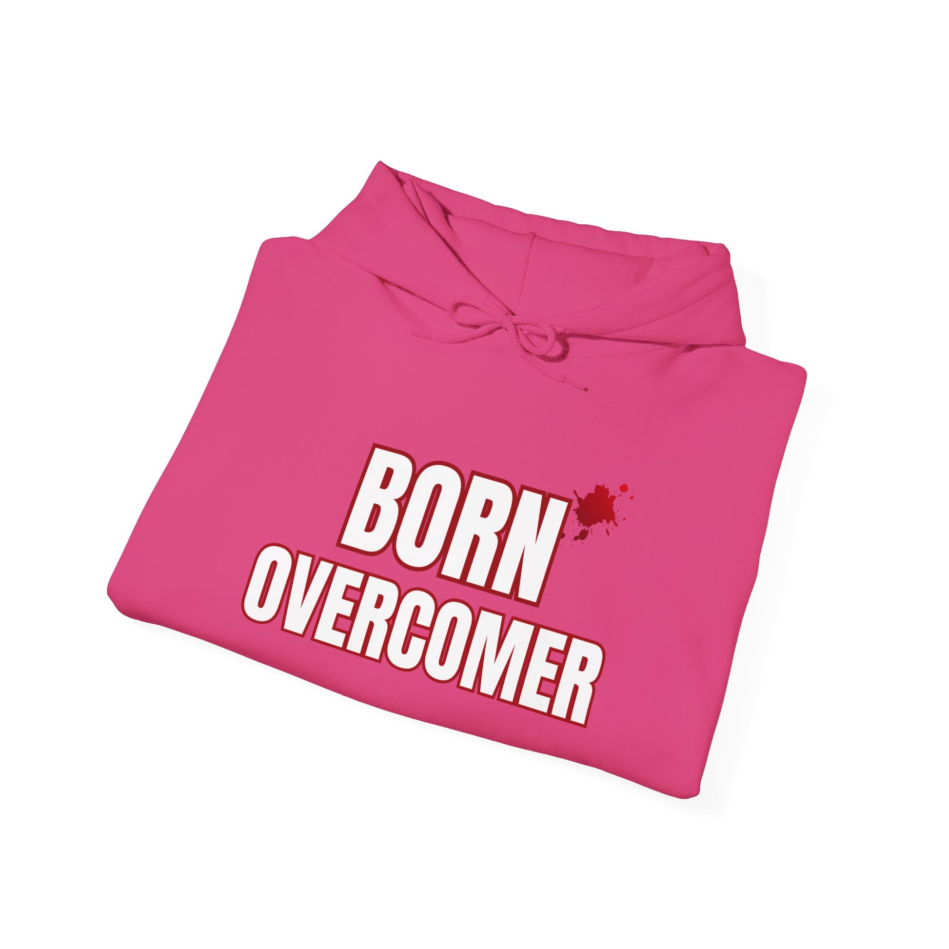 Born Overcomer - Unisex Heavy Blend Hoodie - Inspirational Sweatshirt for Everyday Comfort