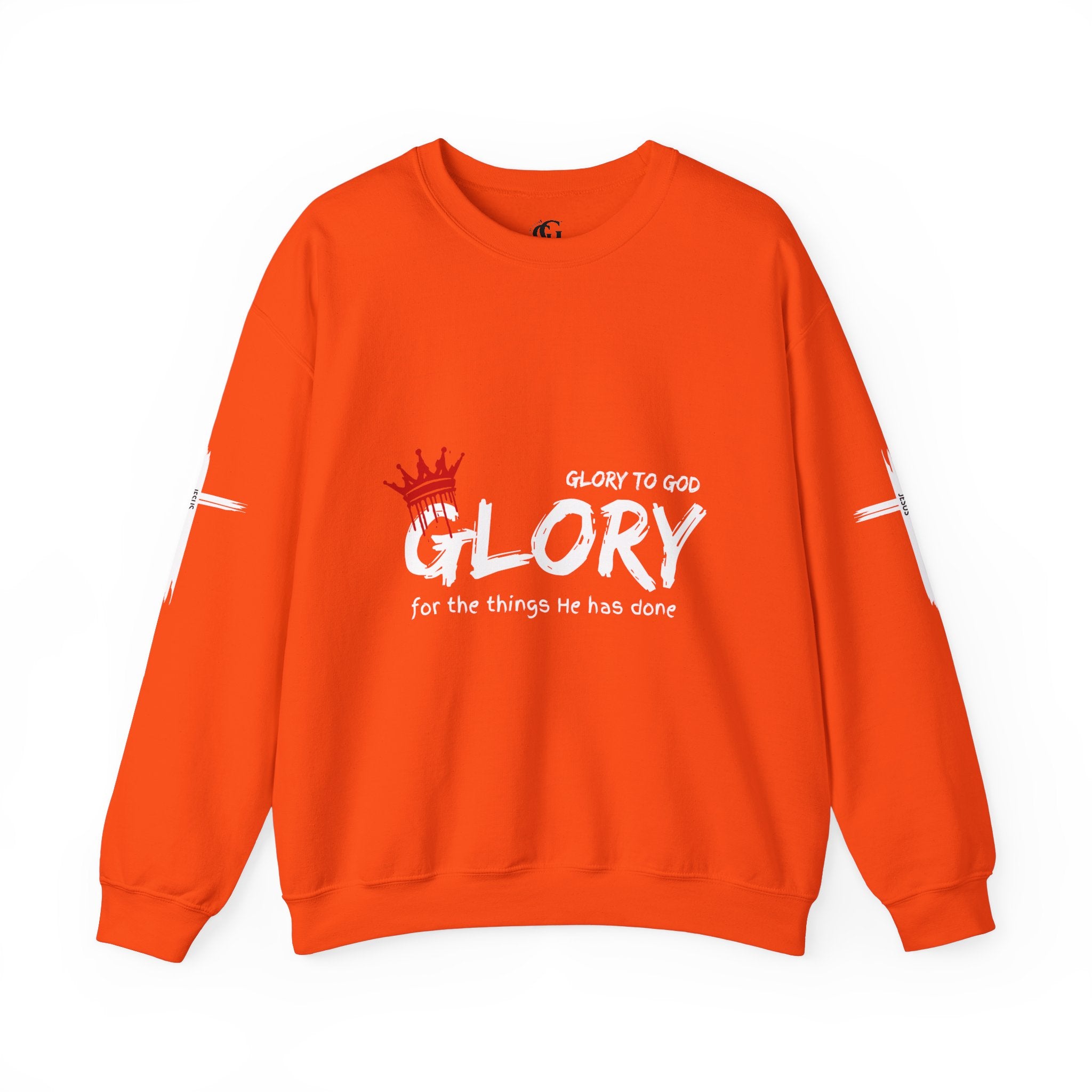 Collection of Glory to God for the Things He Has Done - Unisex Crewneck Sweatshirt in a gallery layout