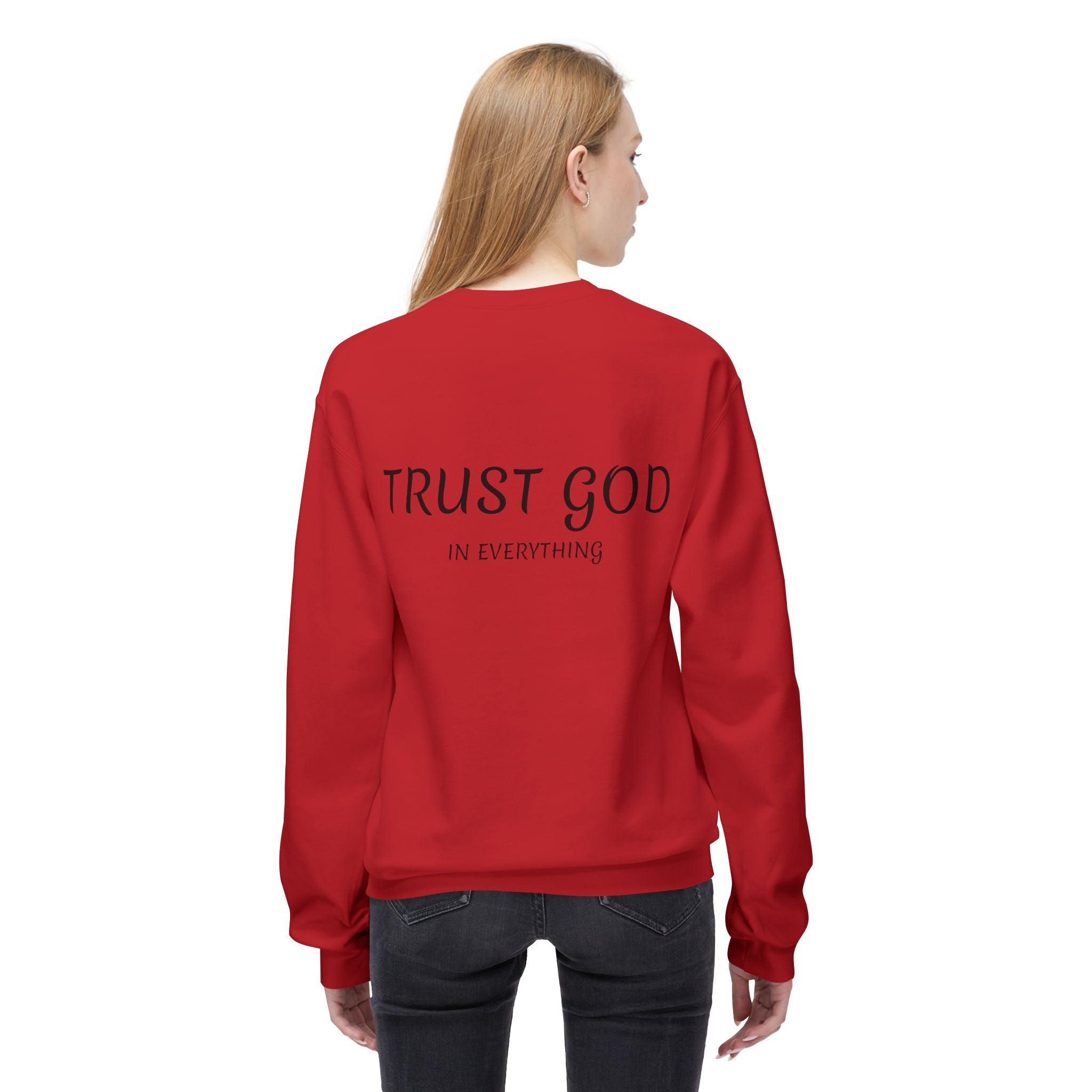 Collection of Trust God Fleece Sweatshirt for Comfort and Inspiration in a gallery layout