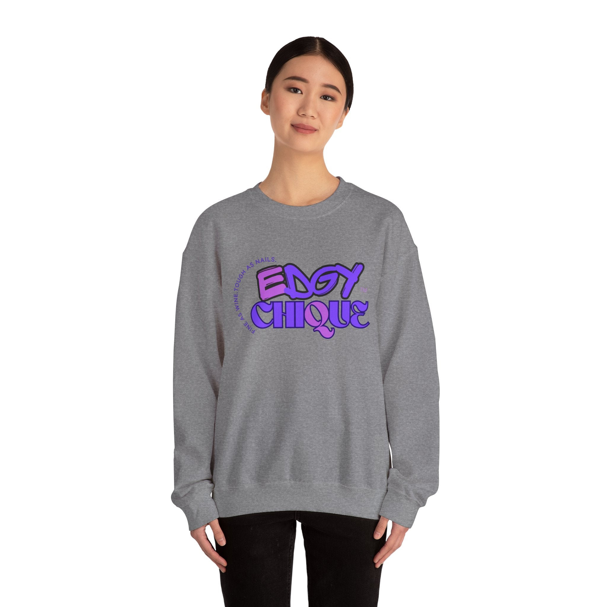 Collection of Edgy Chique Unisex Heavy Blend™ Crewneck Sweatshirt - Trendy & Comfortable Apparel in a gallery layout