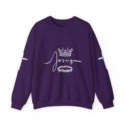 Collection of Jesus Crown & Thorns Unisex Crewneck Sweatshirt in a gallery layout