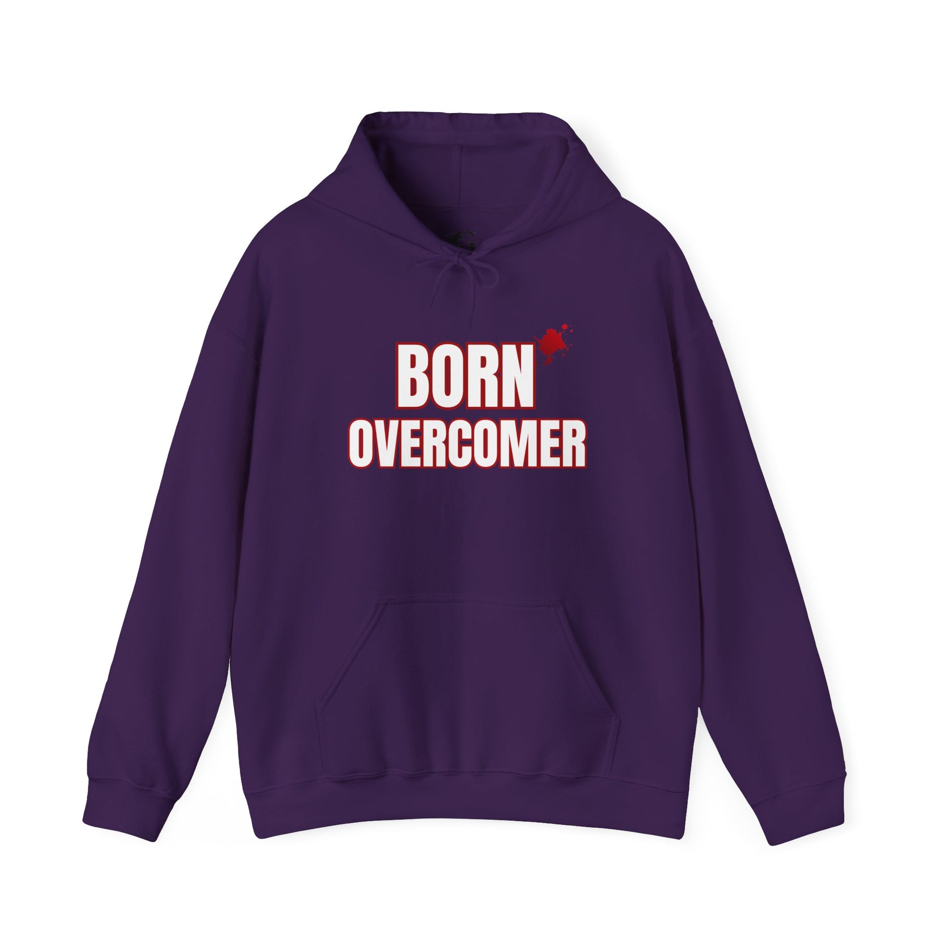 Born Overcomer - Unisex Heavy Blend Hoodie - Inspirational Sweatshirt for Everyday Comfort