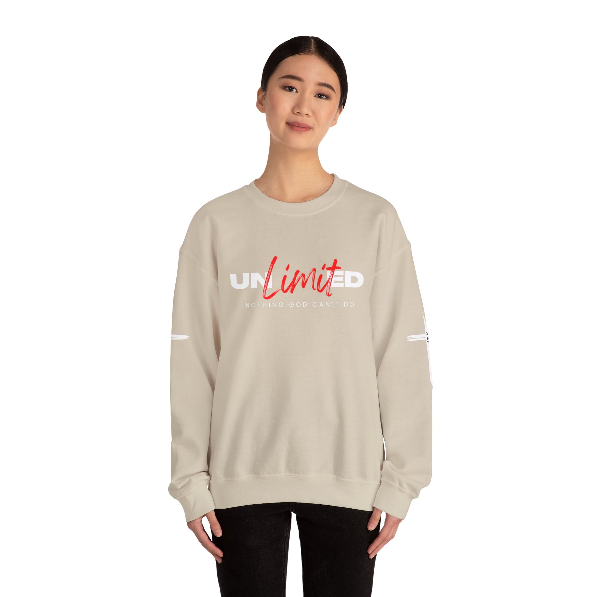 Unlimited "Nothing God Can't Do" Crewneck Sweatshirt - Motivational Everyday Wear