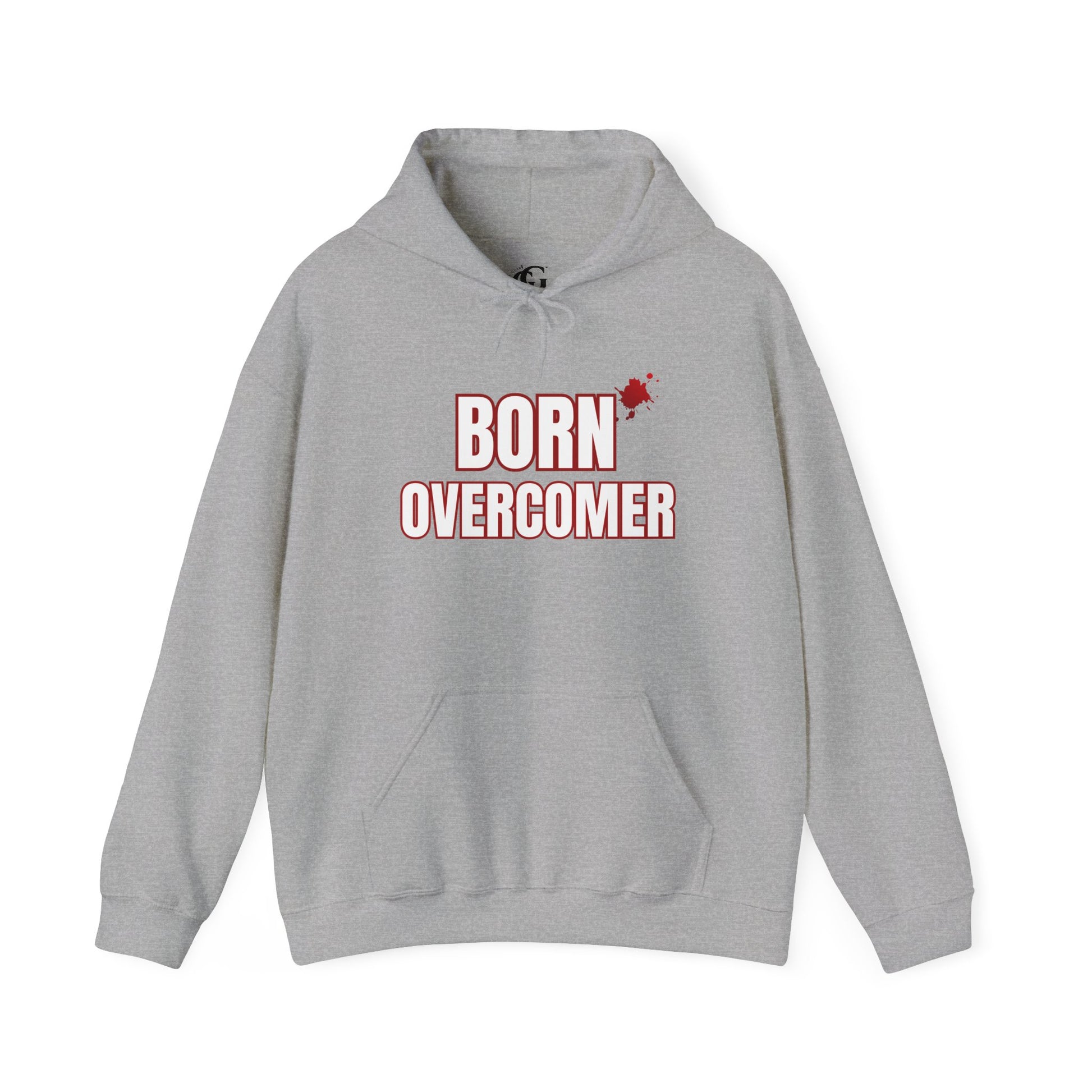 Born Overcomer - Unisex Heavy Blend Hoodie - Inspirational Sweatshirt for Everyday Comfort